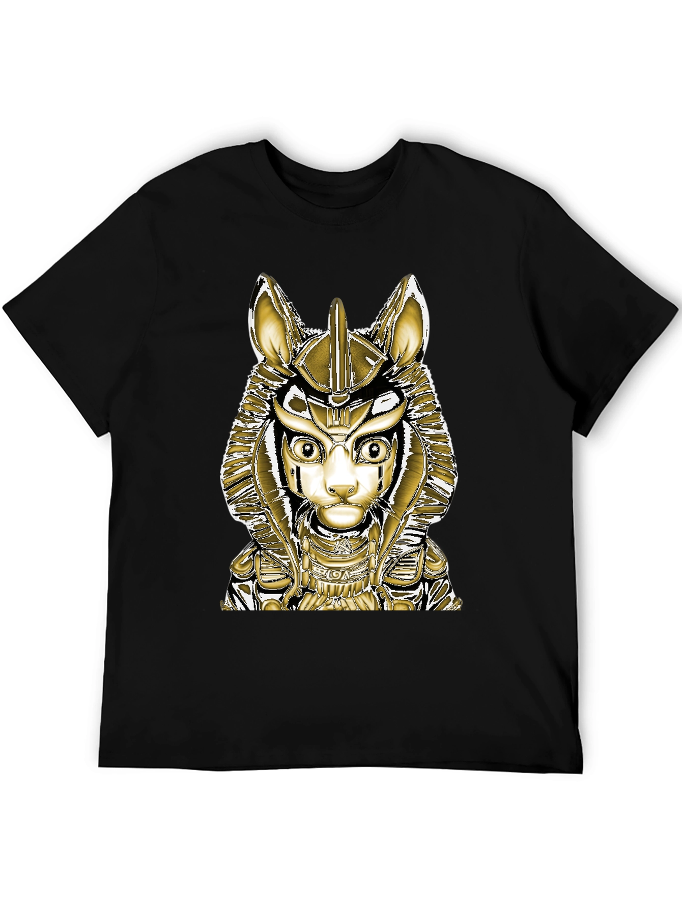Anubis Cat Graphic Tee - Black