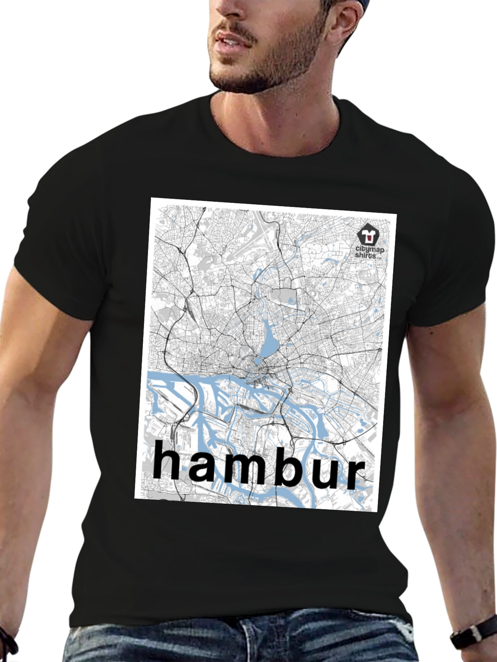 Hamburg Map T-Shirt - Cityscape Tee