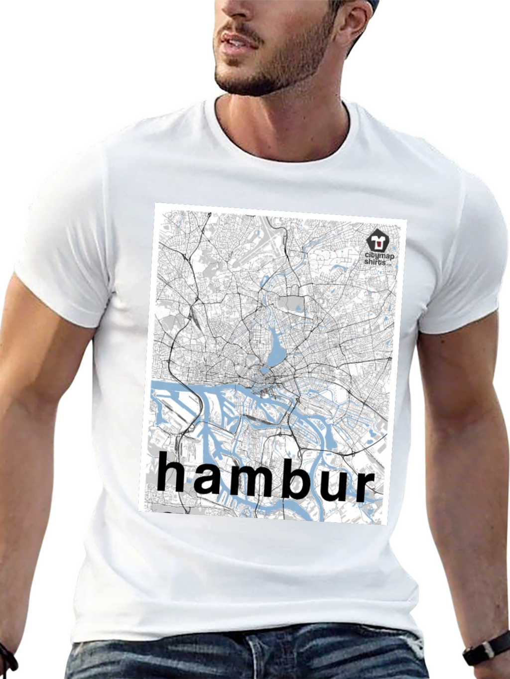Hamburg Map T-Shirt - Cityscape Tee