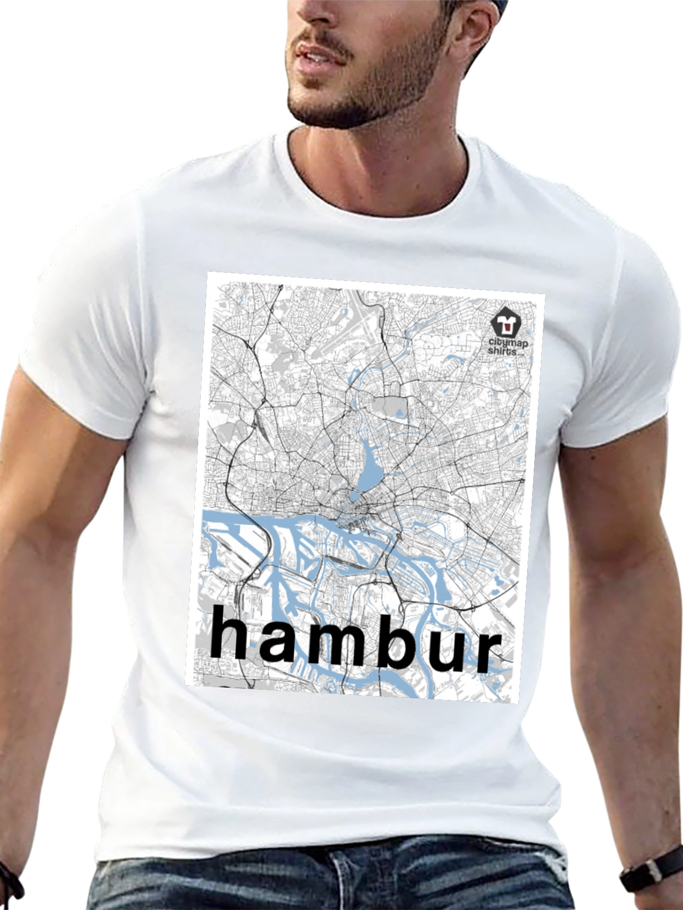 Hamburg Map T-Shirt - Cityscape Tee