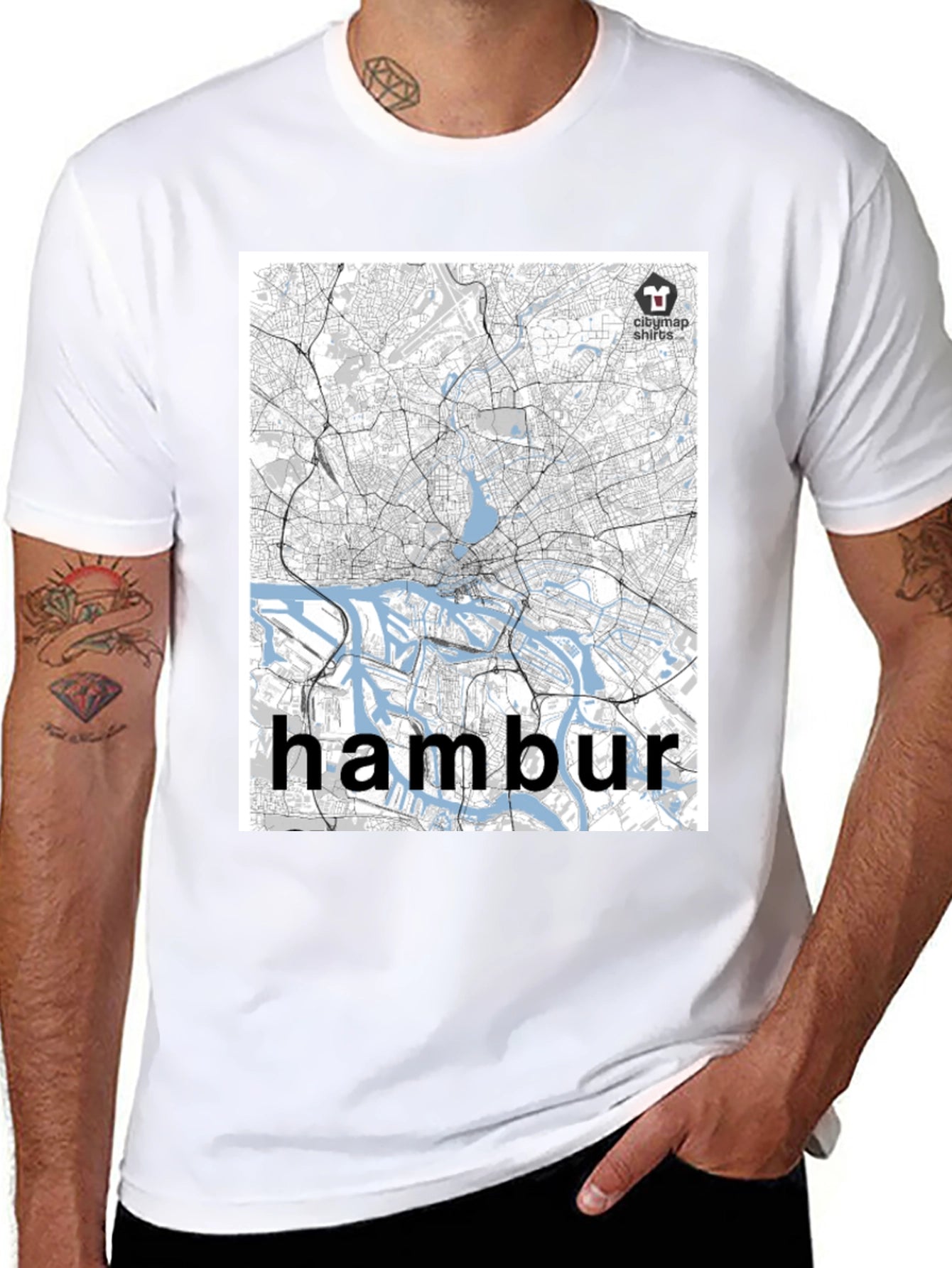Hamburg Map T-Shirt - Cityscape Tee