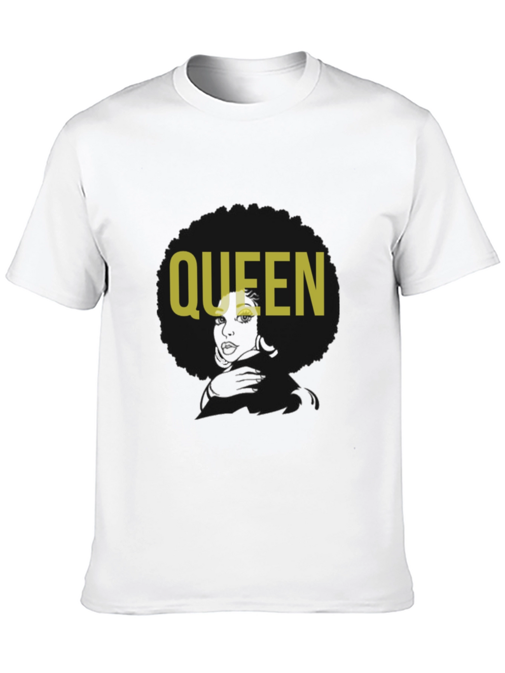 Queen Afro Graphic T-Shirt - Black