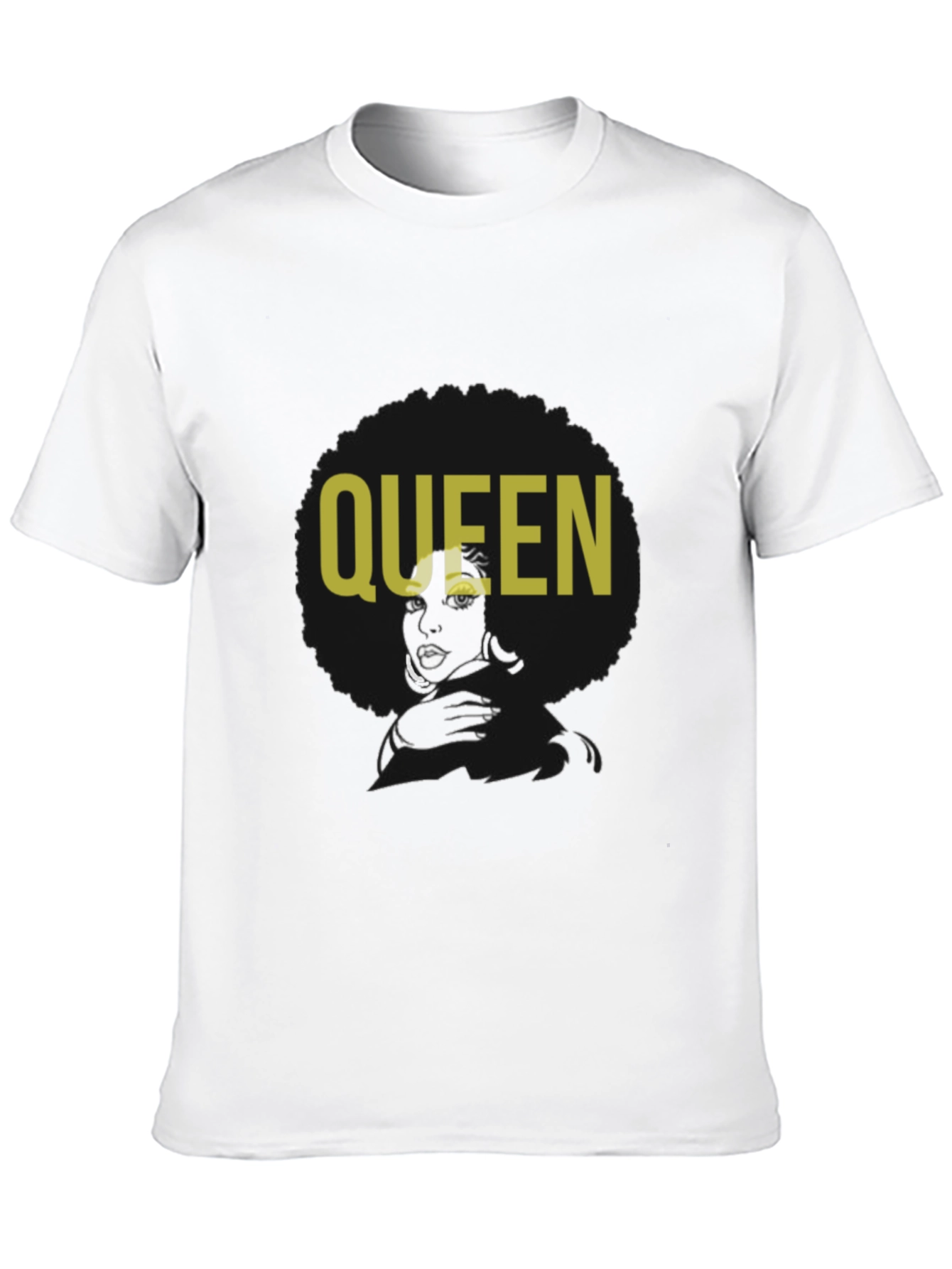 Queen Afro Graphic T-Shirt - Black