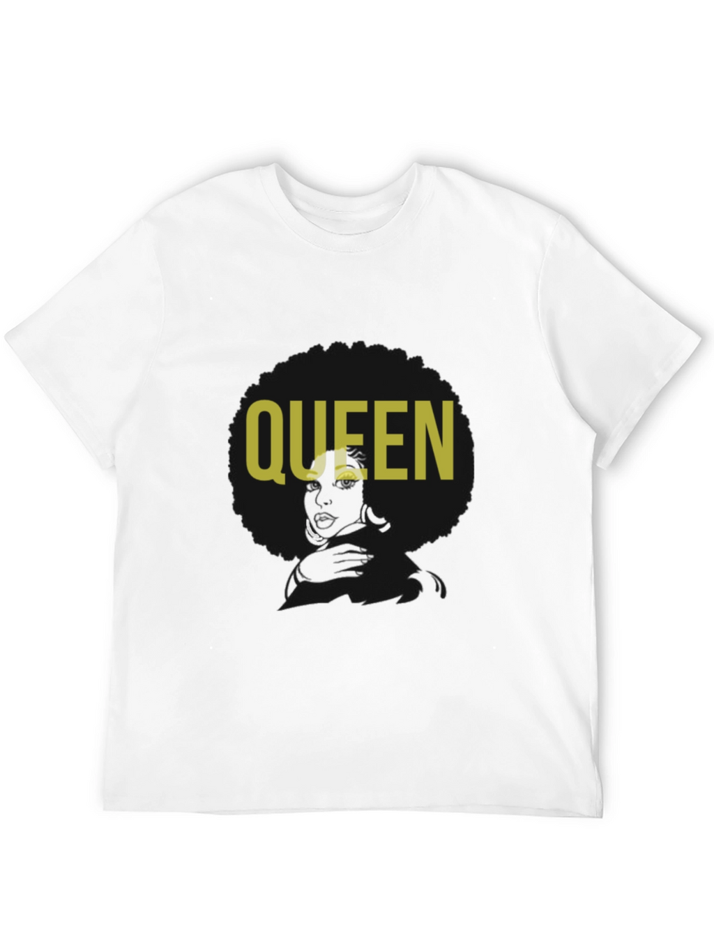 Queen Afro Graphic T-Shirt - Black