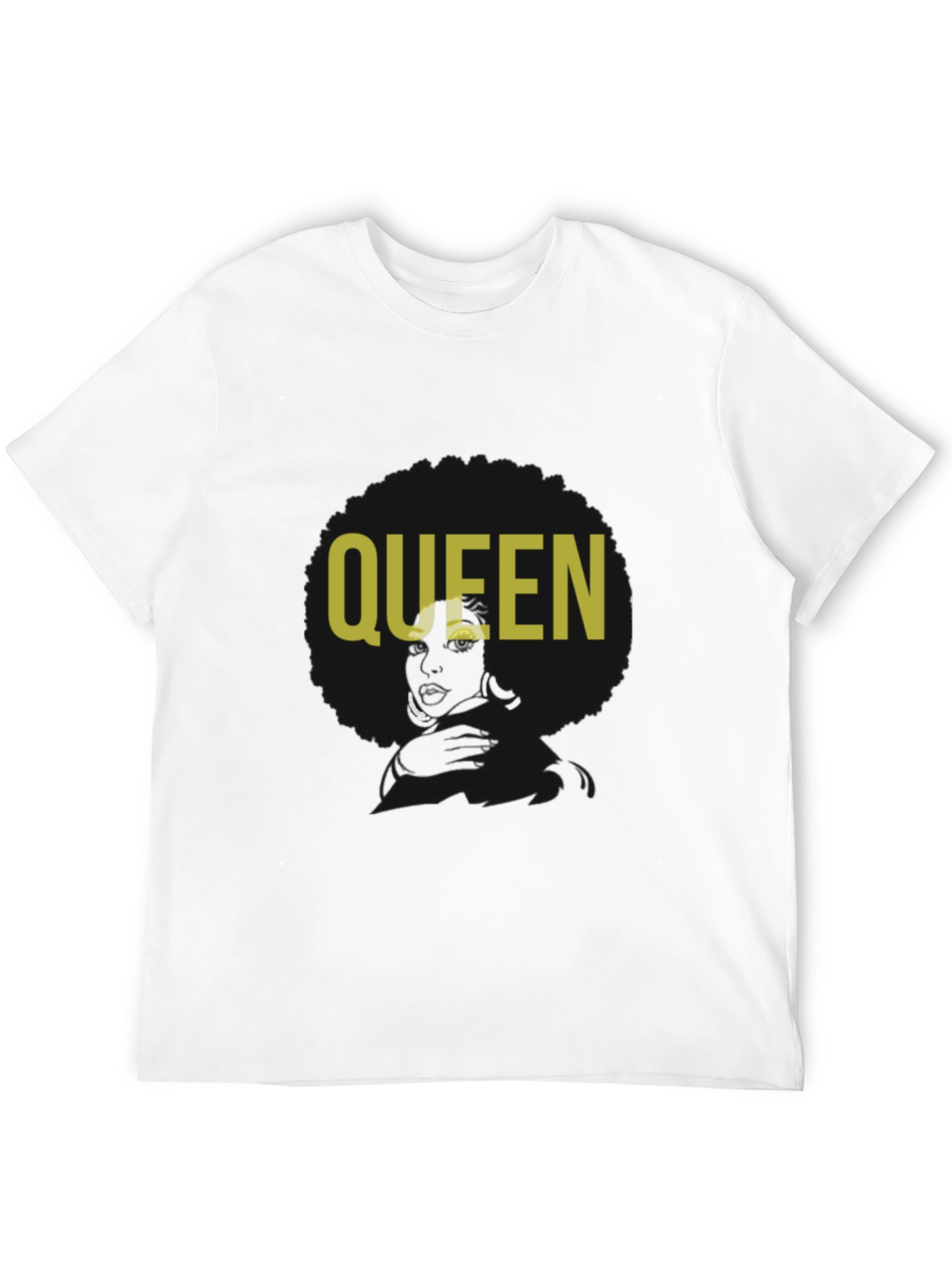 Queen Afro Graphic T-Shirt - Black