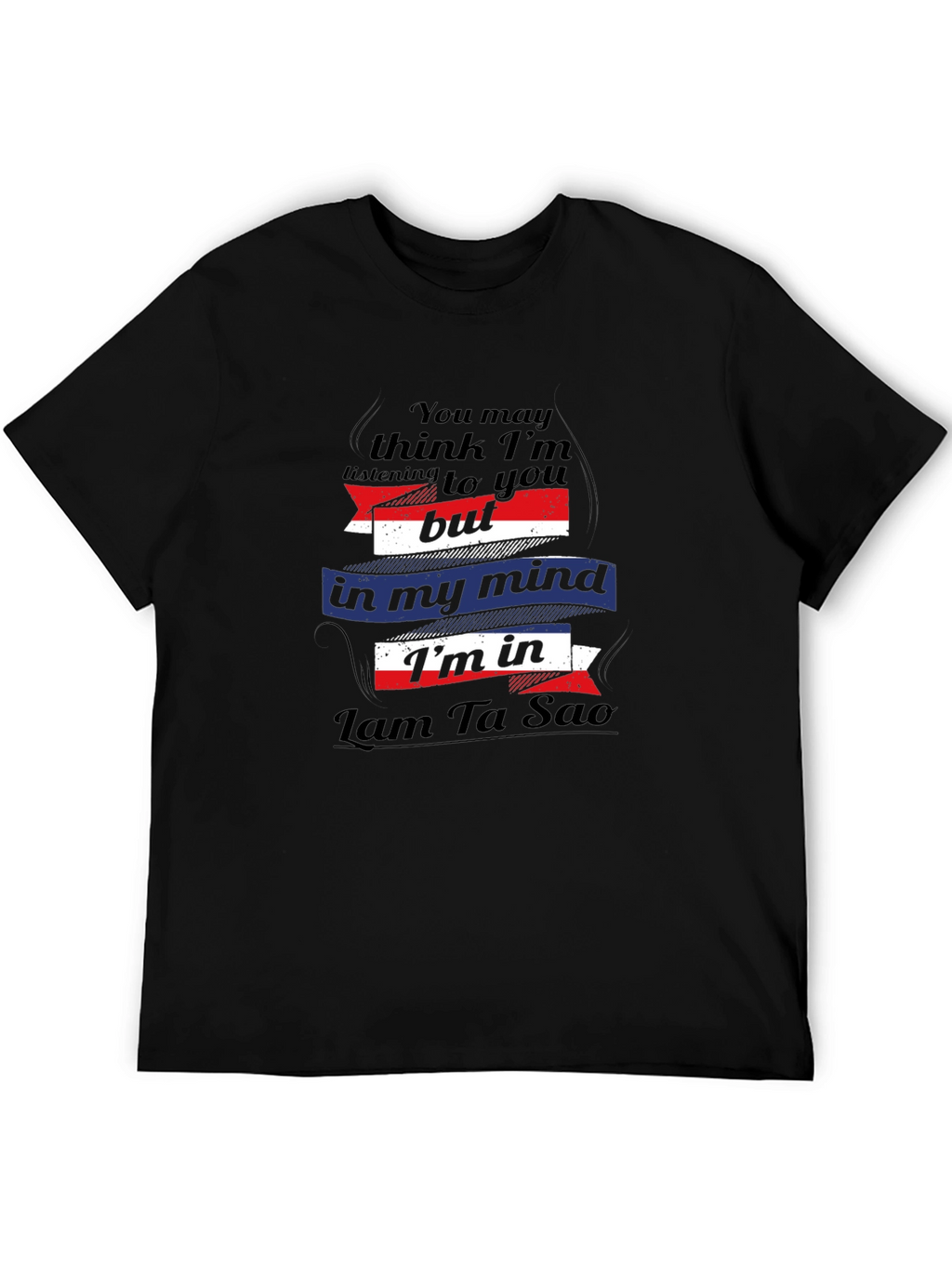 Lam Ta Sao Mind T-Shirt - Black Cotton Tee