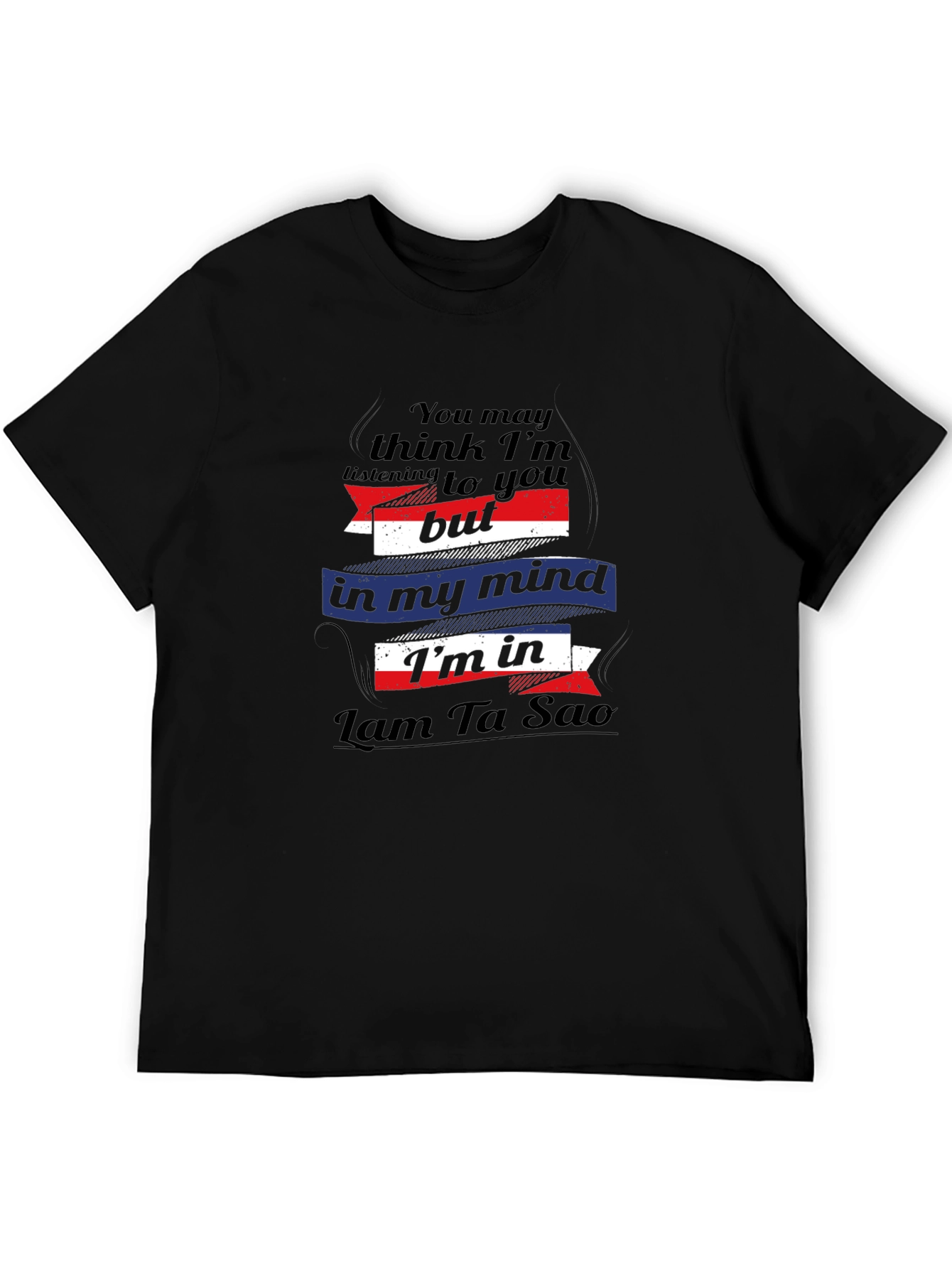 Lam Ta Sao Mind T-Shirt - Black Cotton Tee