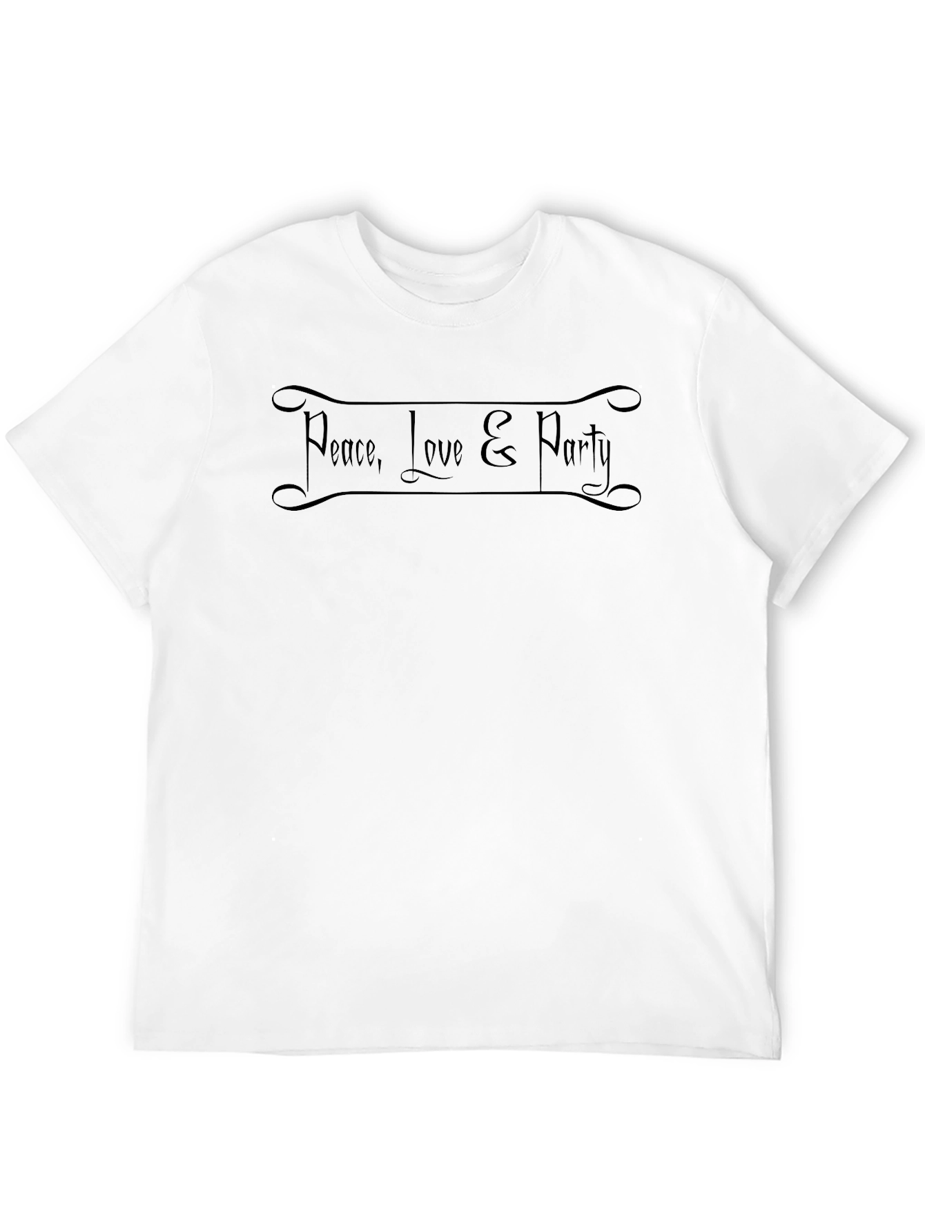 Peace Love Party Graphic Tee - Soft Cotton Blend