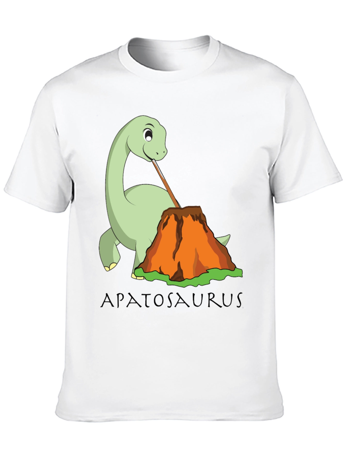 Apatosaurus Volcano Lava Drinking T-Shirt