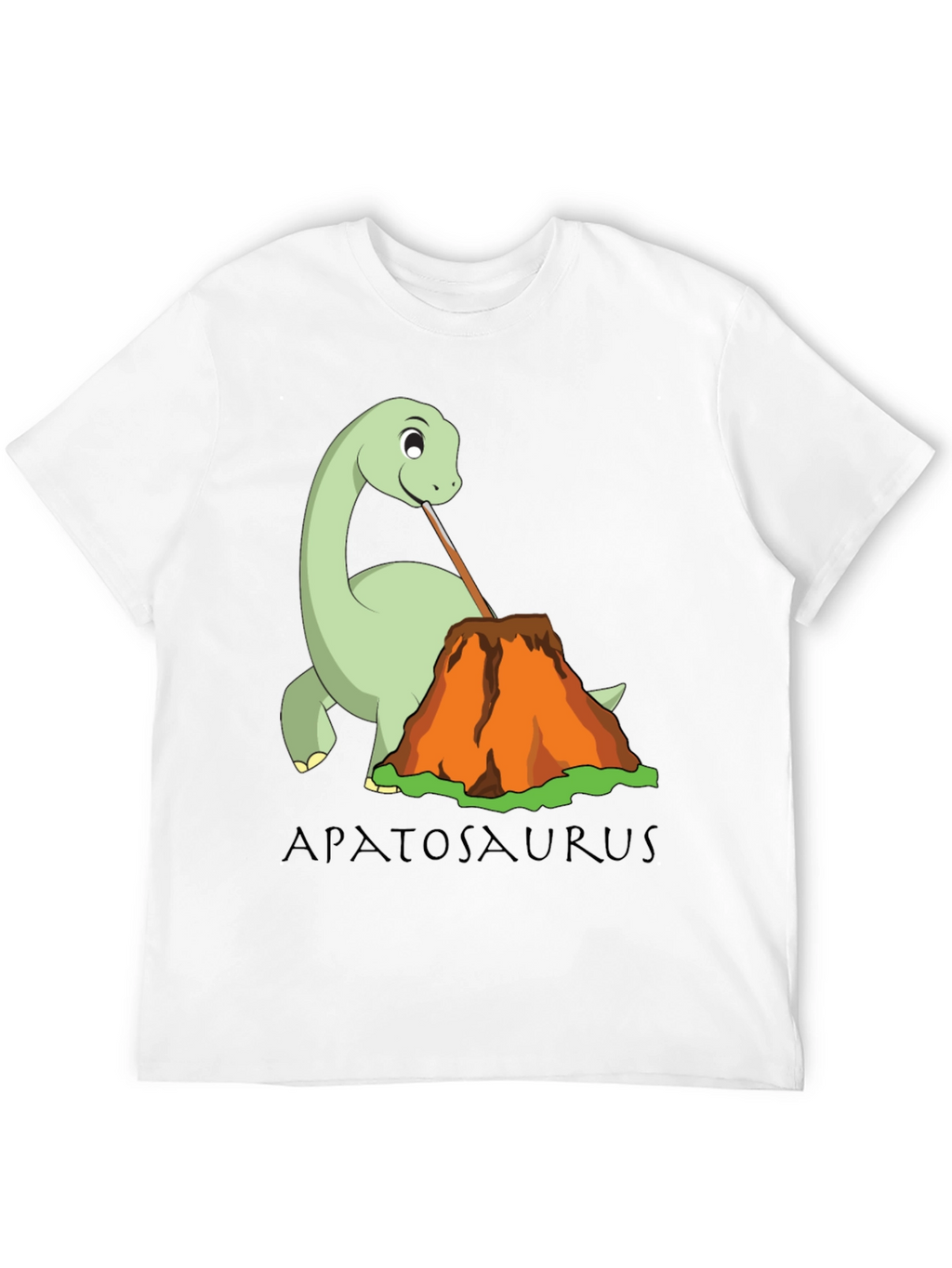 Apatosaurus Volcano Lava Drinking T-Shirt