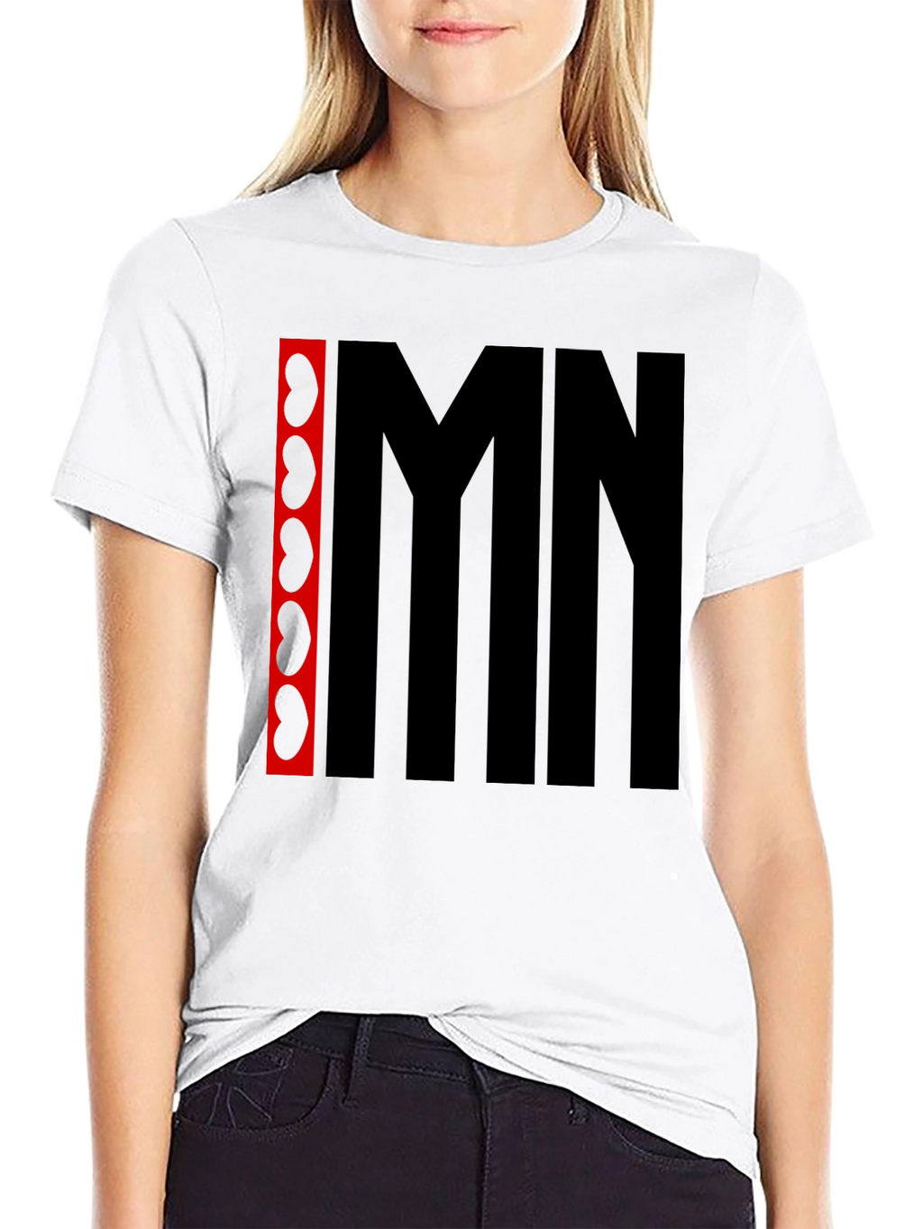 IMN Kidney Bean Graphic Tee - Black Cotton T-Shirt