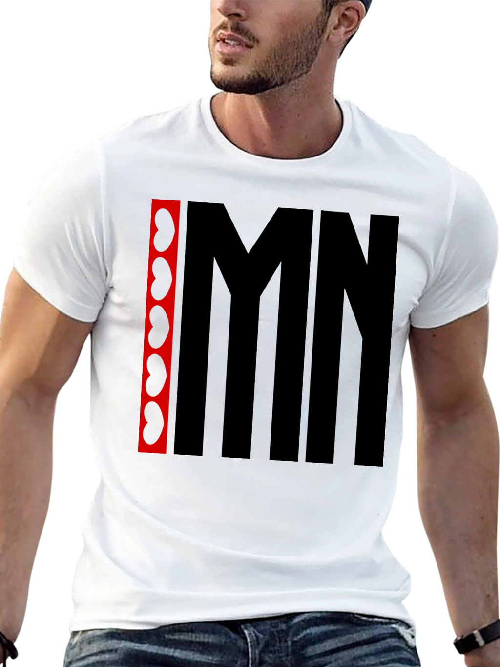 IMN Kidney Bean Graphic Tee - Black Cotton T-Shirt
