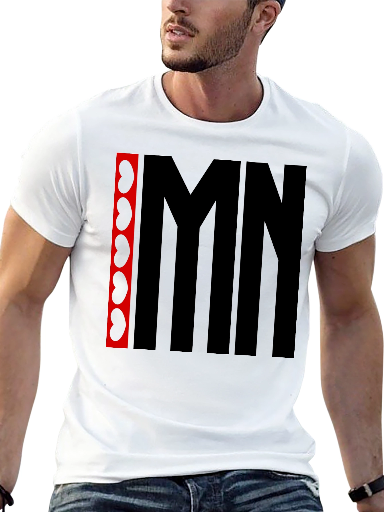 IMN Kidney Bean Graphic Tee - Black Cotton T-Shirt