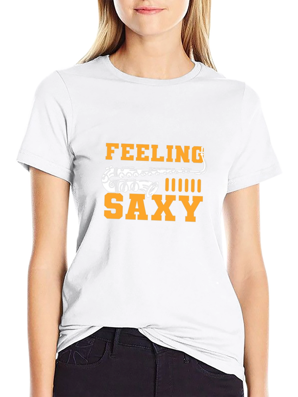 Feeling Saxy Black T-Shirt