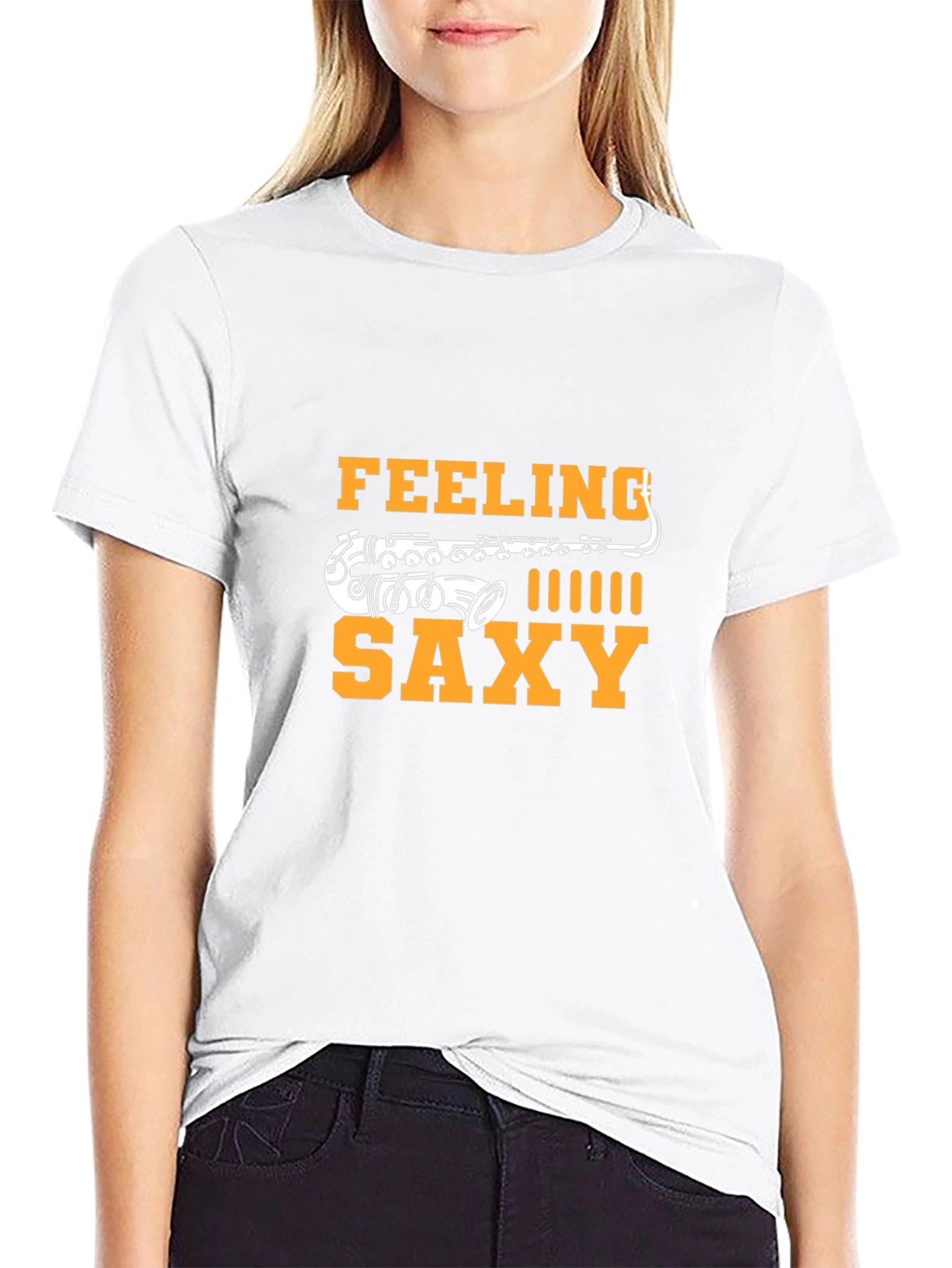 Feeling Saxy Black T-Shirt