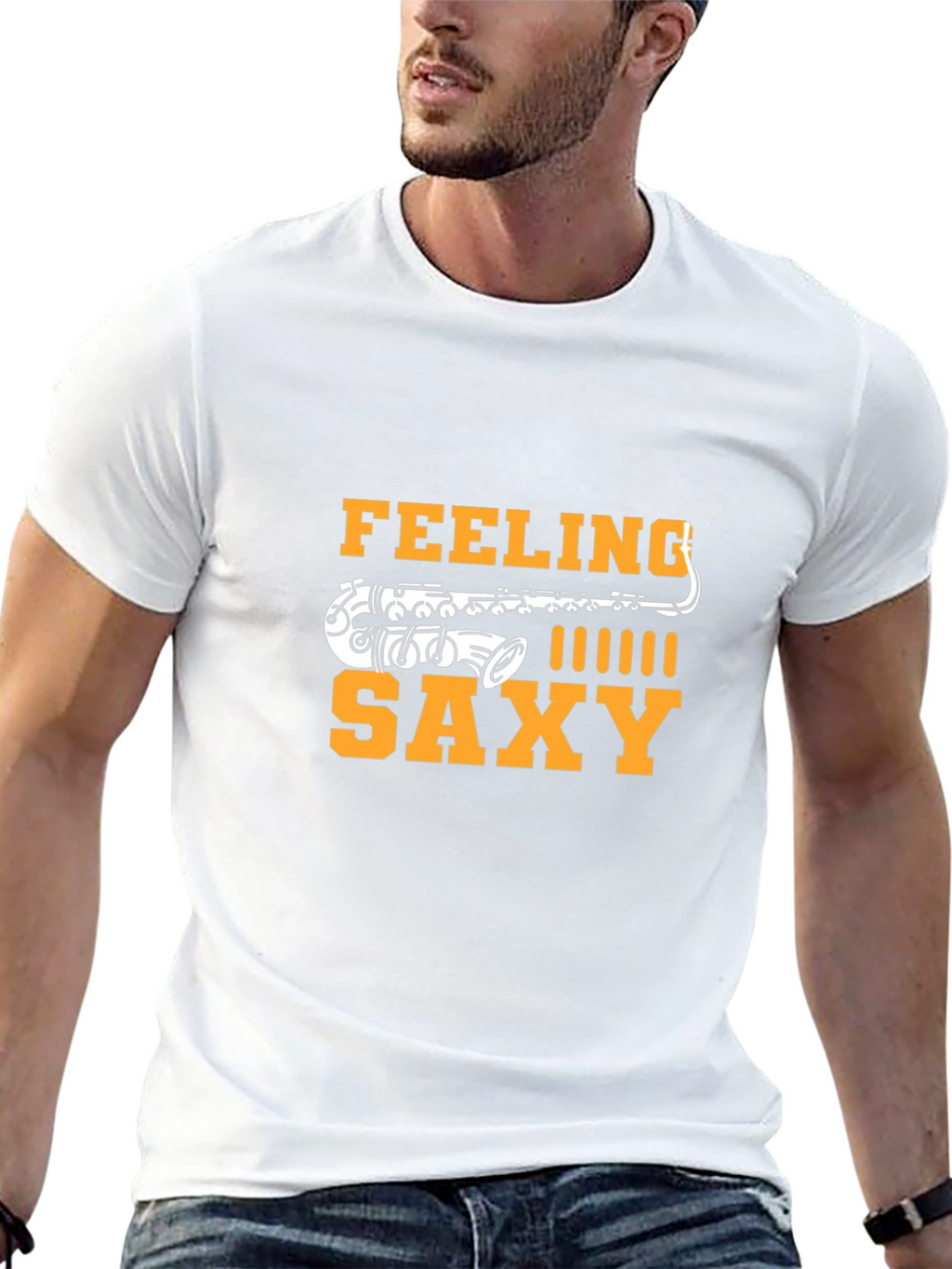 Feeling Saxy Black T-Shirt