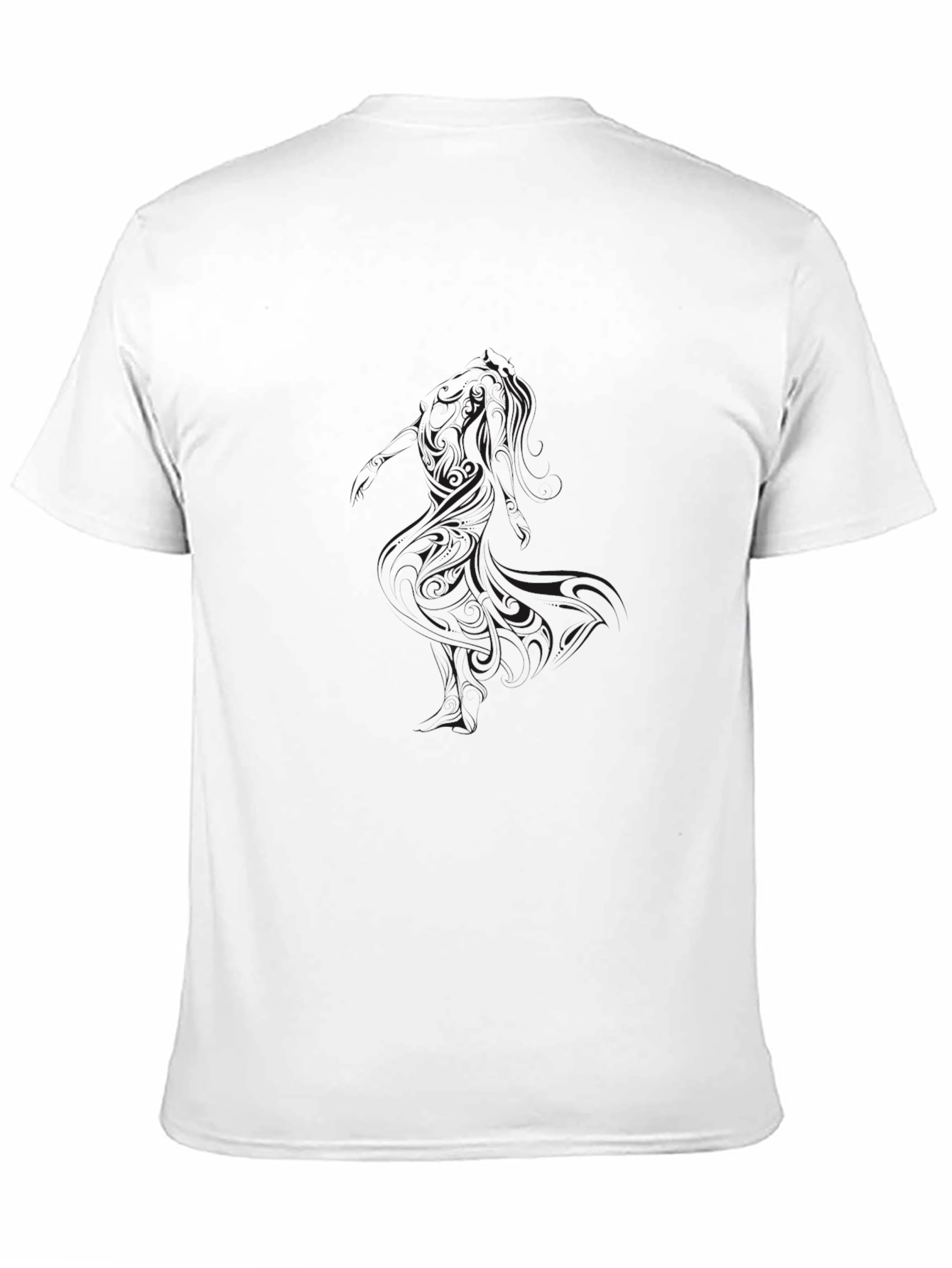 Mens Solid Black Crew Neck Short Sleeve T-Shirt