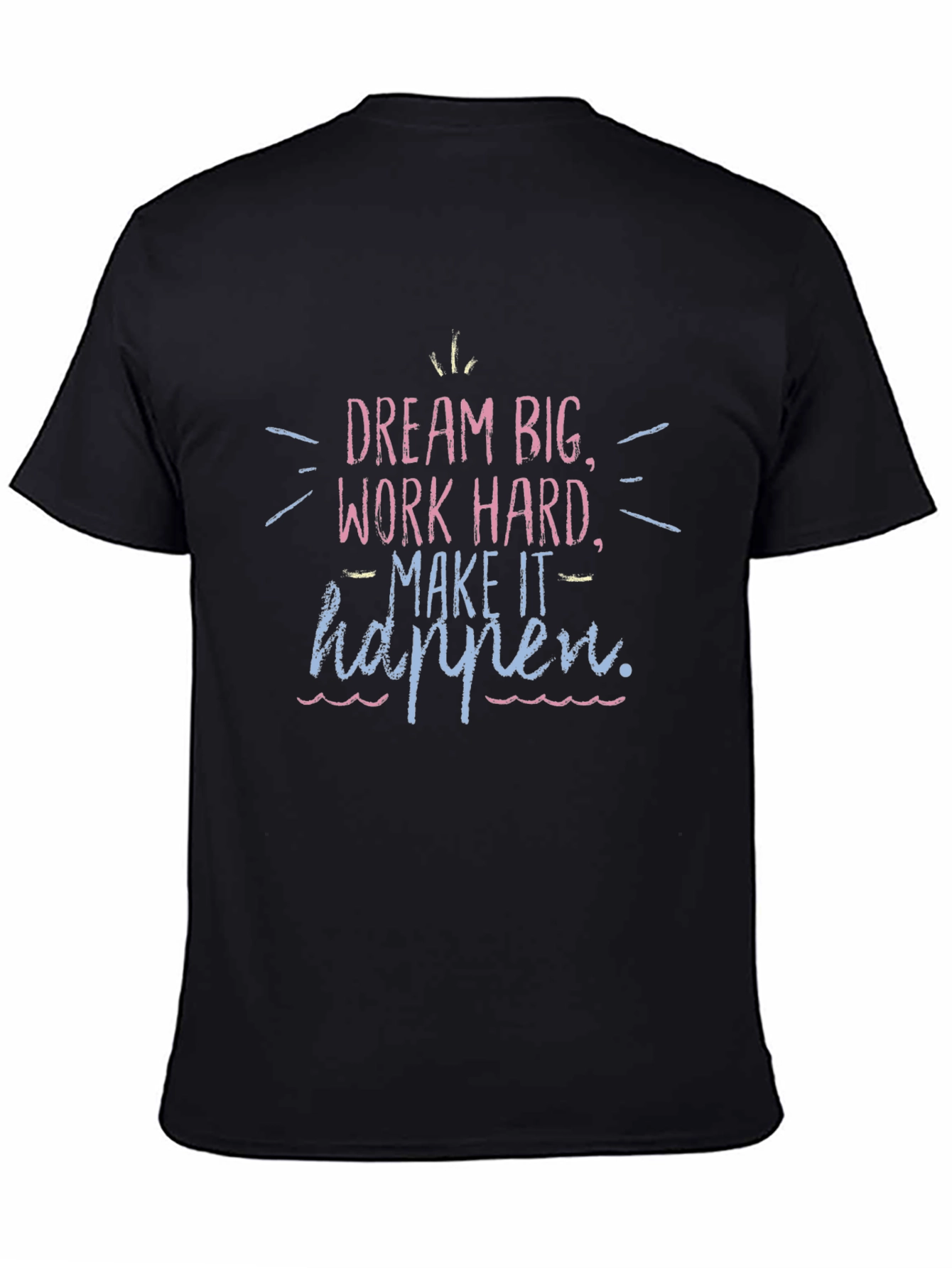Dream Big Graphic Tee - Black Casual Shirt