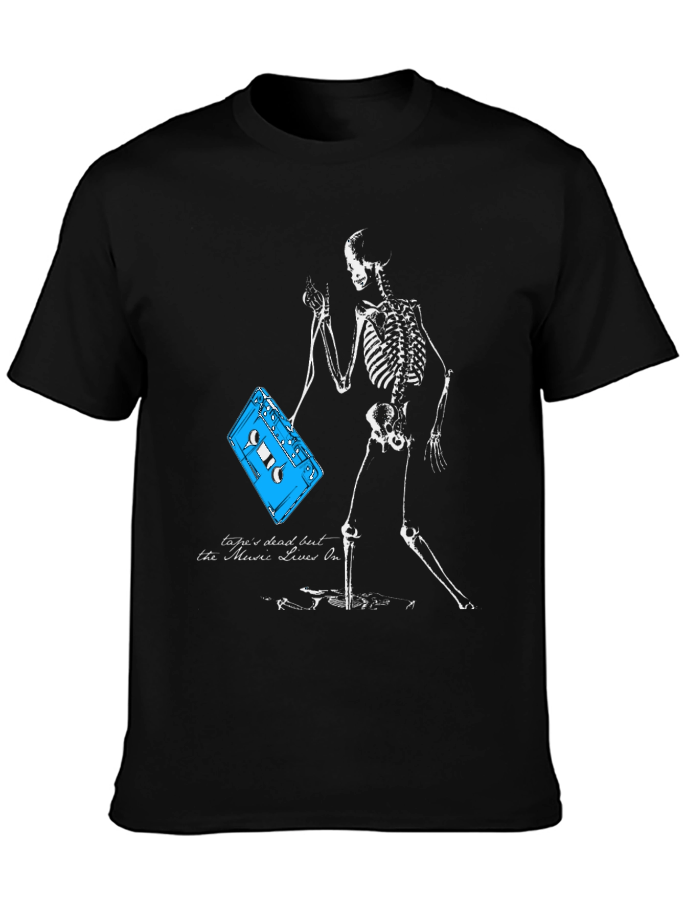 Skeleton & Cassette Tape Graphic Tee