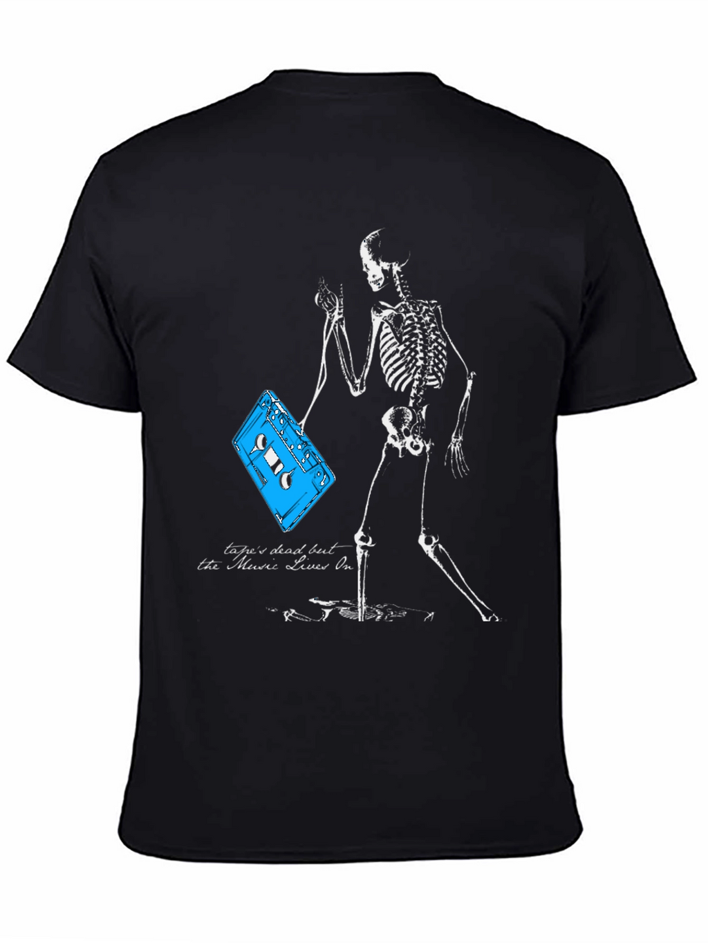 Skeleton & Cassette Tape Graphic Tee
