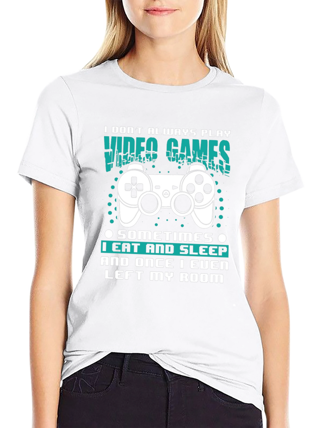 Gamer T-Shirt: Eat Sleep Leave Room (Rarely!)