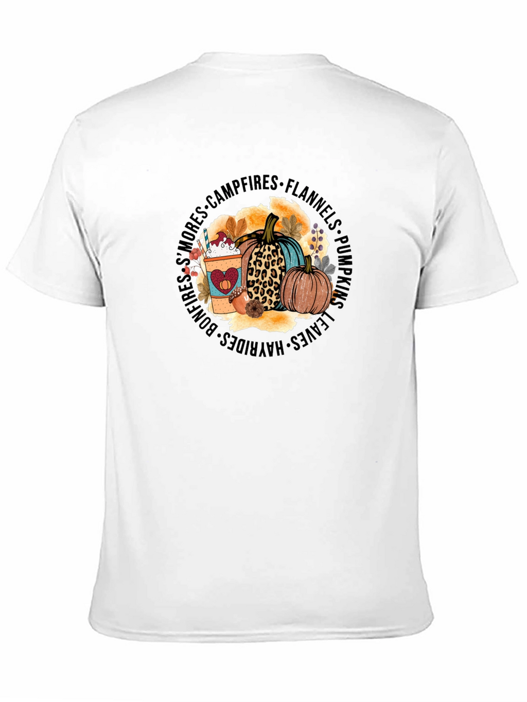 Fall Vibes T-Shirt - Pumpkins Coffee Bonfires