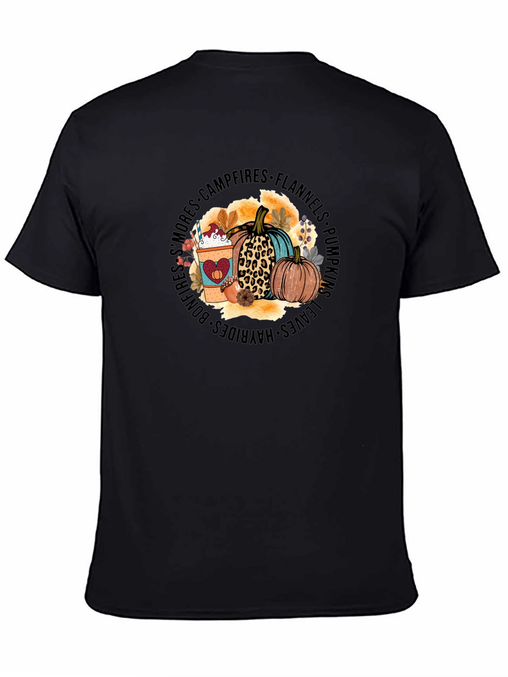 Fall Vibes T-Shirt - Pumpkins Coffee Bonfires