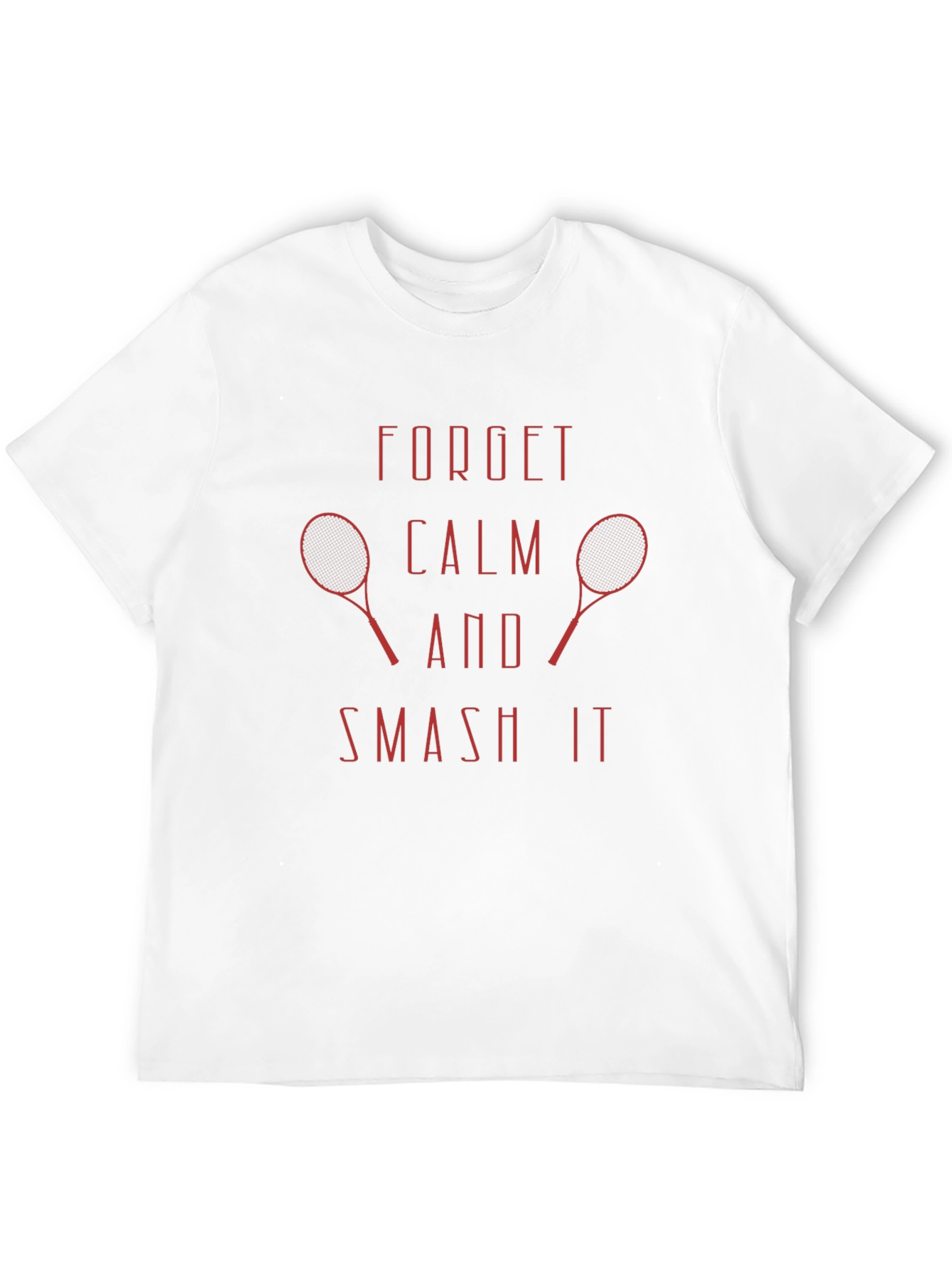 Forget Calm Tennis Smash Black T-Shirt