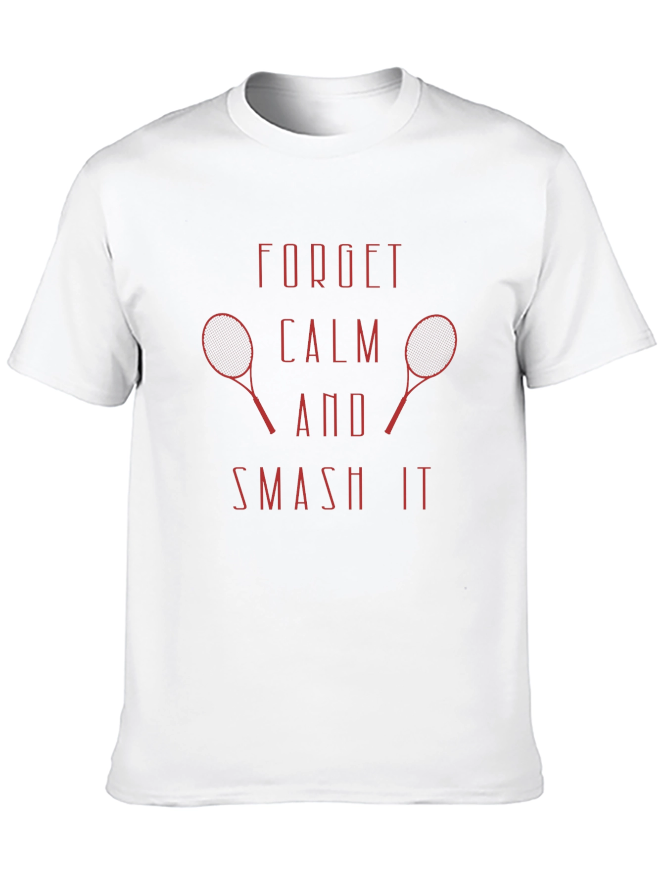 Forget Calm Tennis Smash Black T-Shirt