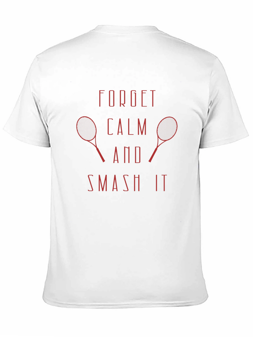 Forget Calm Tennis Smash Black T-Shirt
