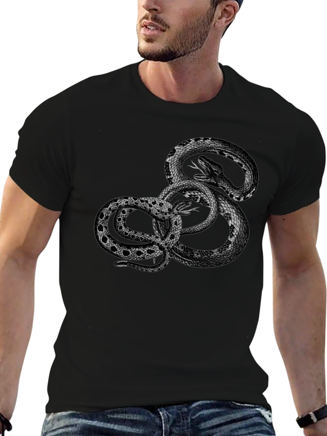 Snake Graphic Print T-Shirt