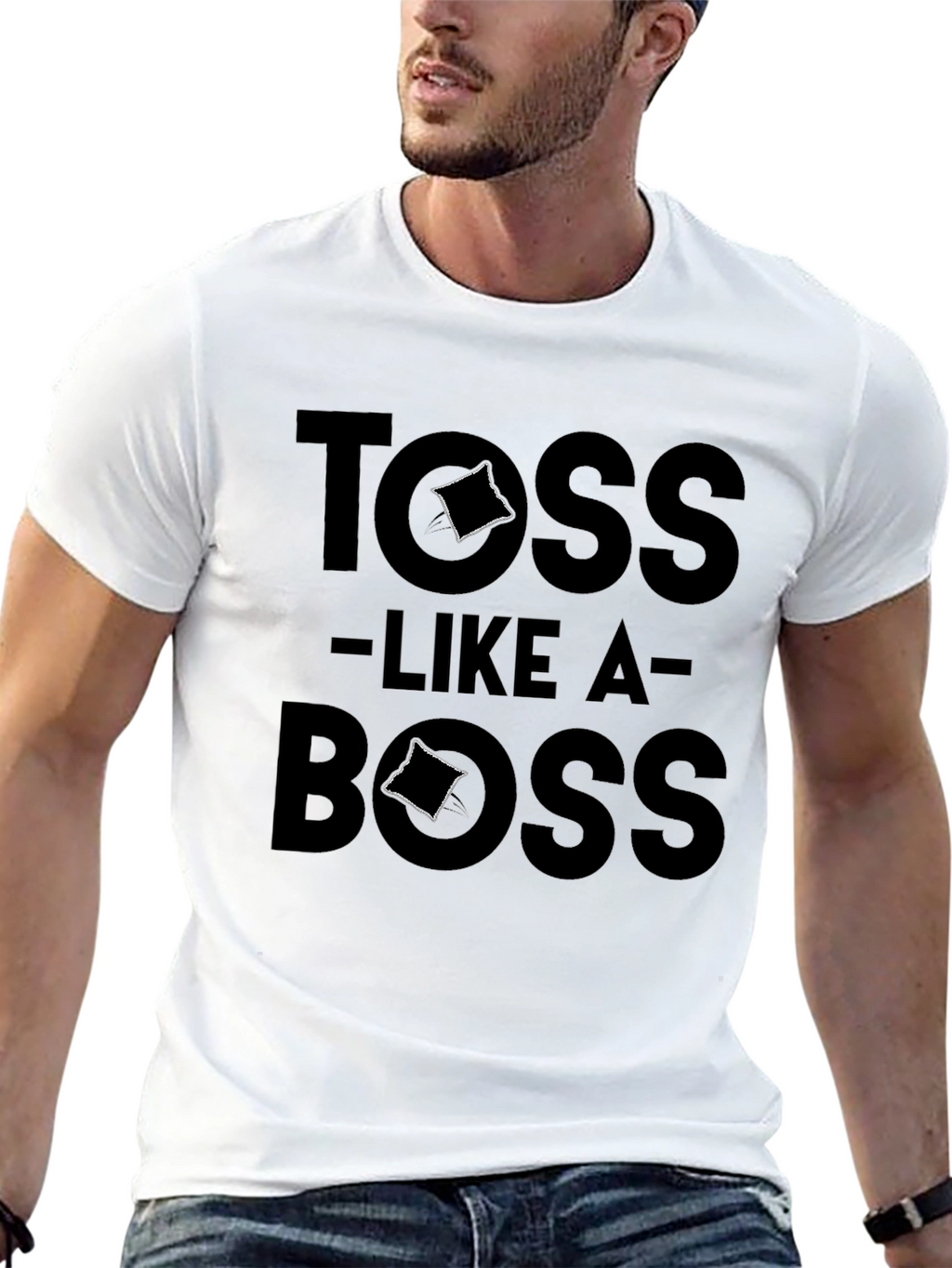 Toss Like a Boss Black T-Shirt