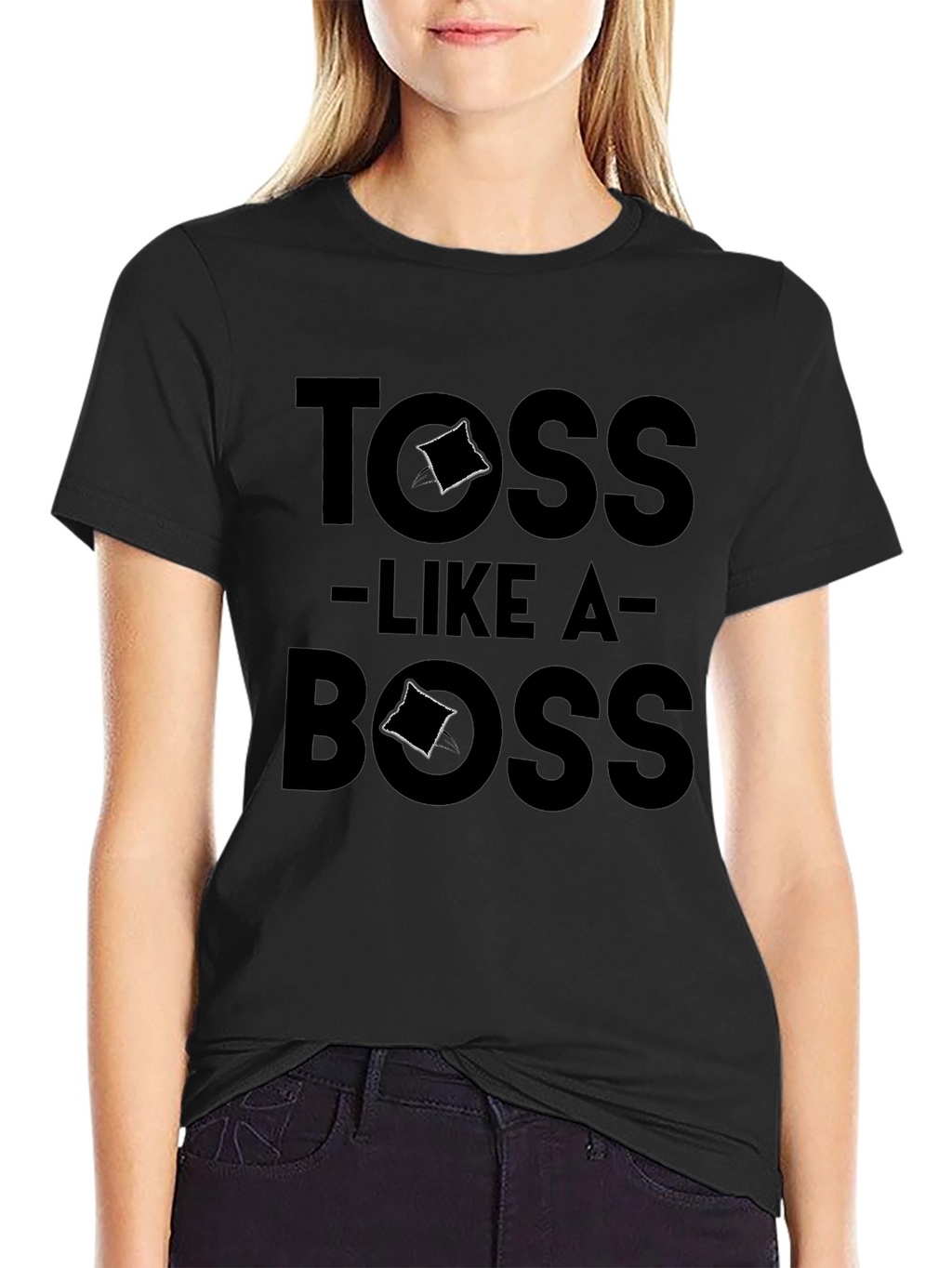 Toss Like a Boss Black T-Shirt