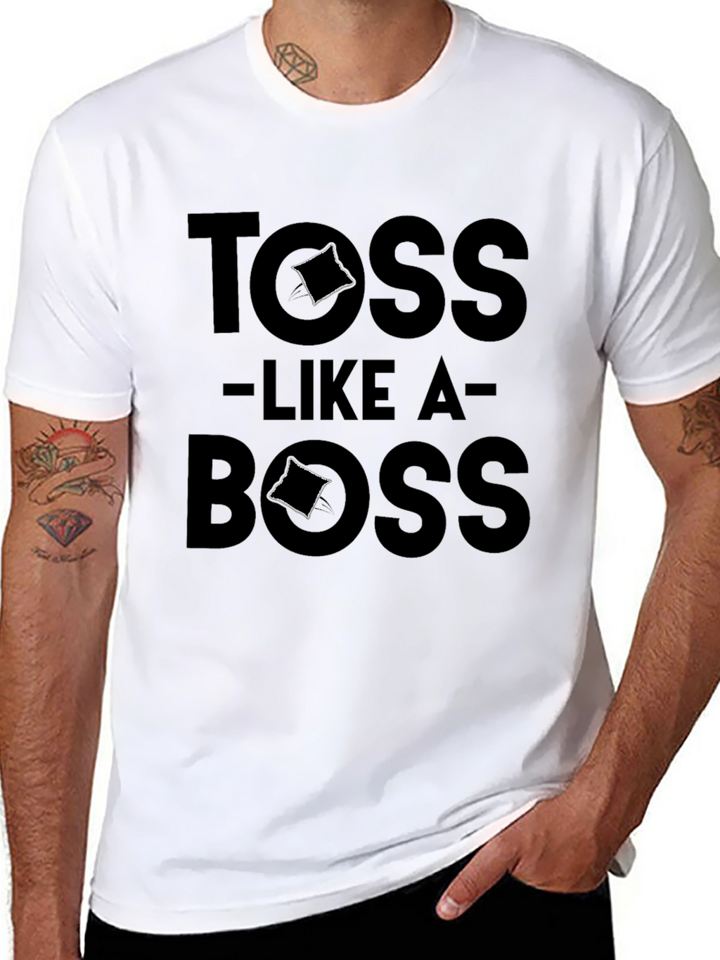 Toss Like a Boss Black T-Shirt