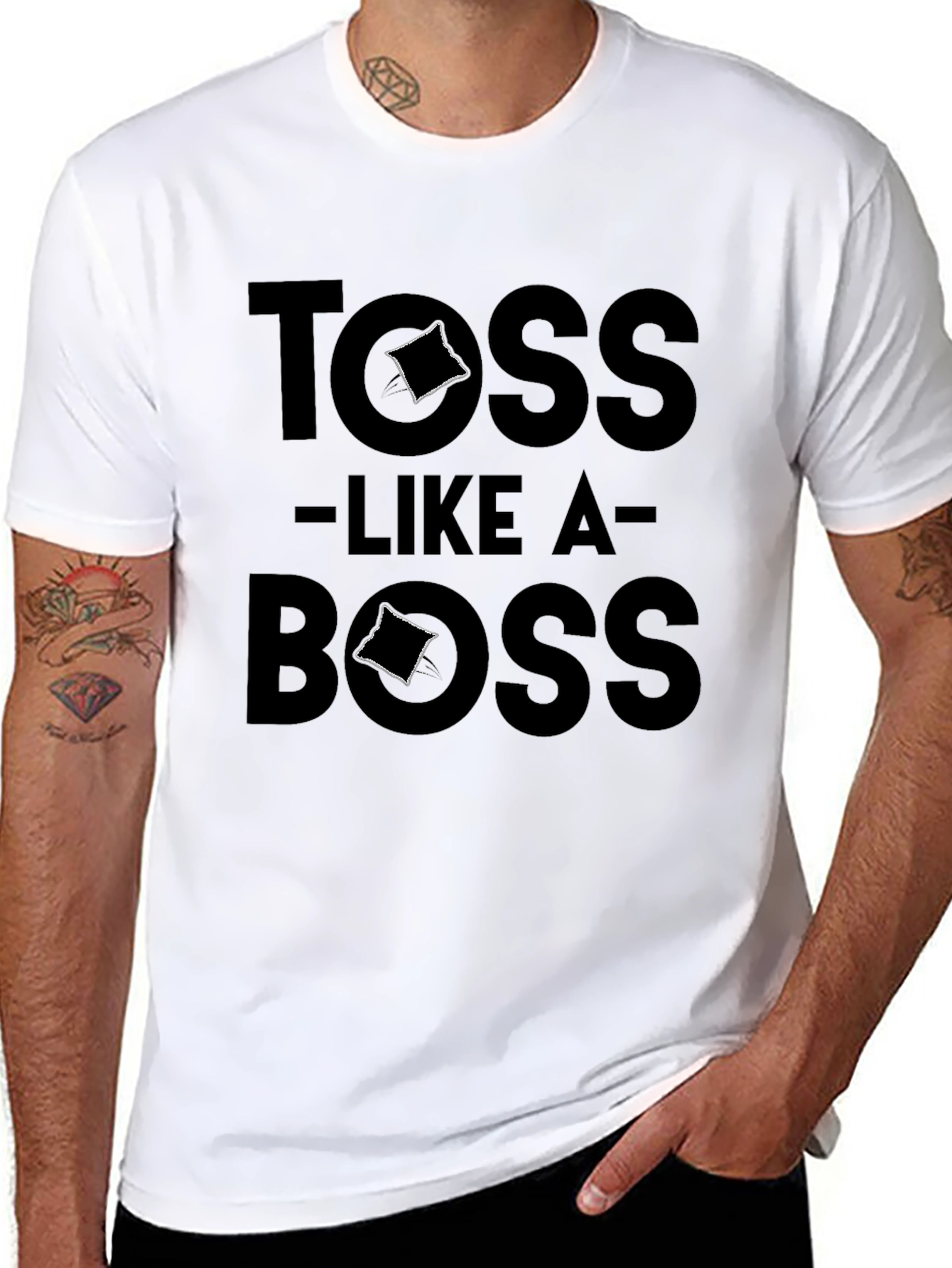 Toss Like a Boss Black T-Shirt