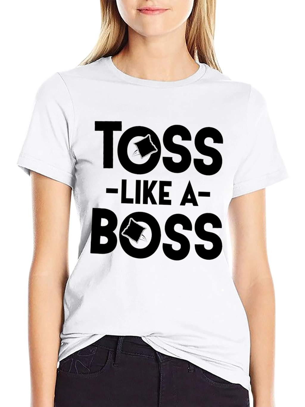 Toss Like a Boss Black T-Shirt