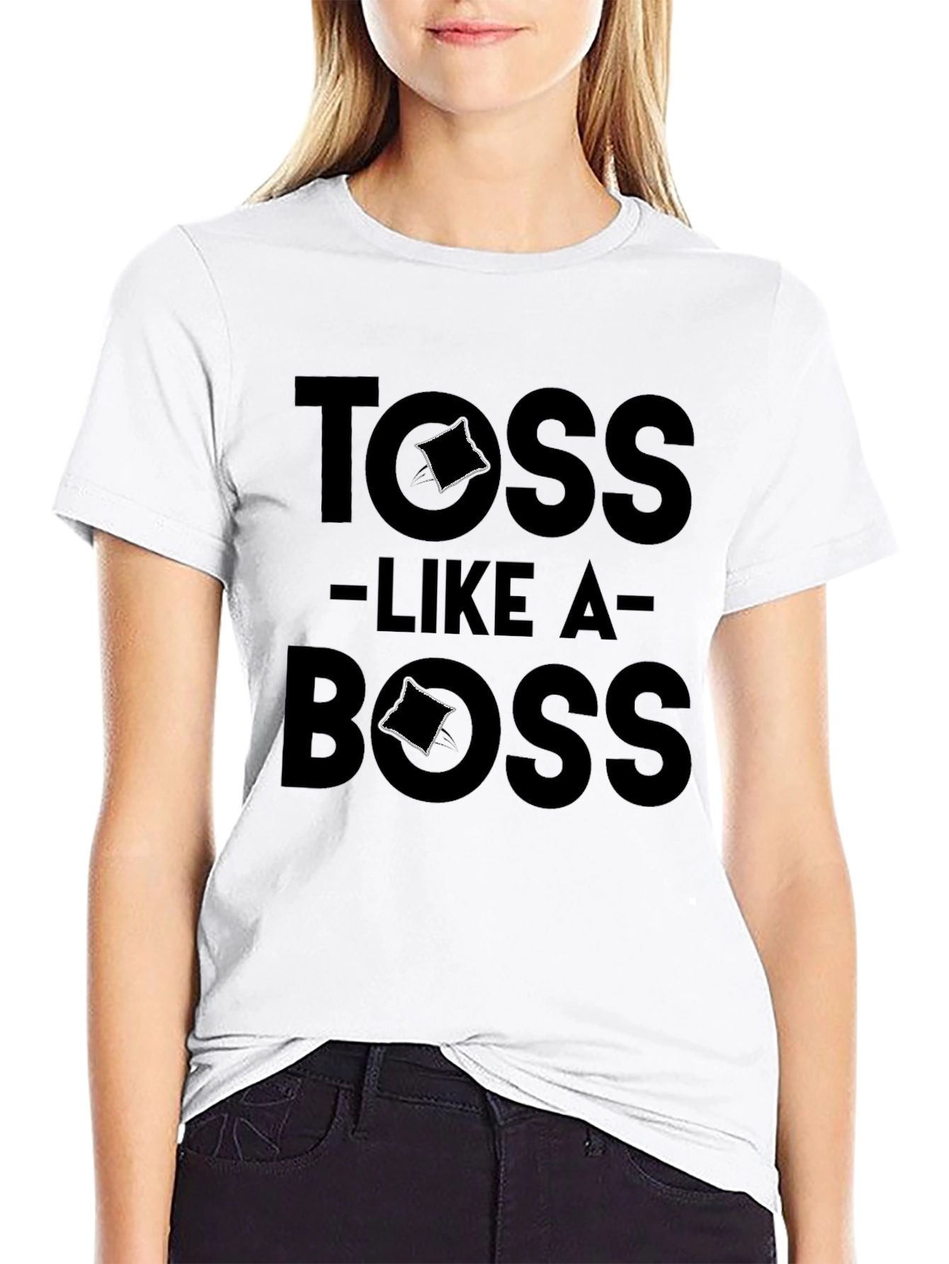 Toss Like a Boss Black T-Shirt