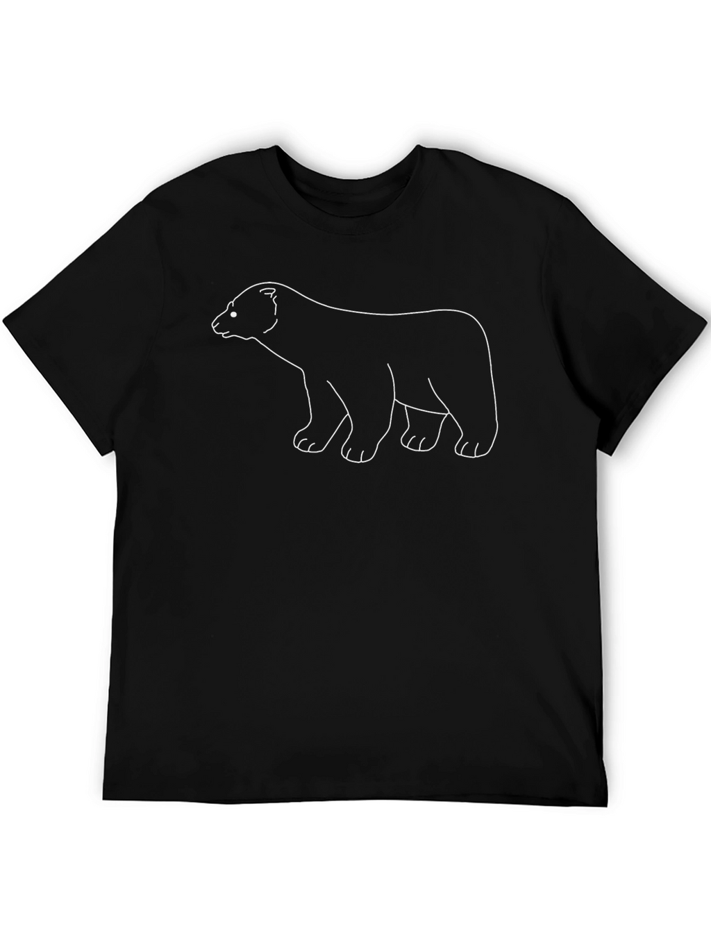 Bear Graphic Tee - Mens Black Cotton T-Shirt