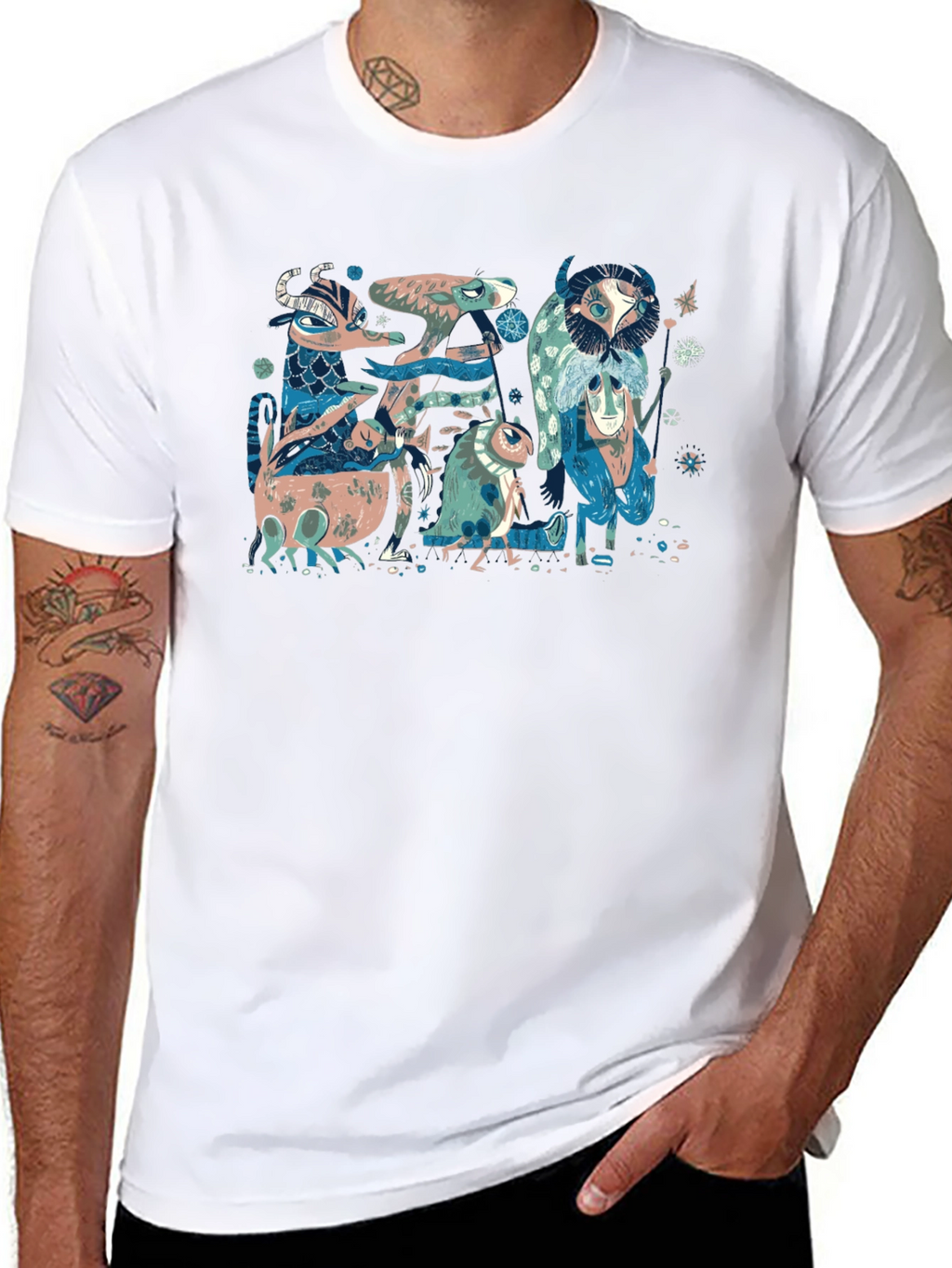 Fantasy Creature Graphic Tee - Unique Design