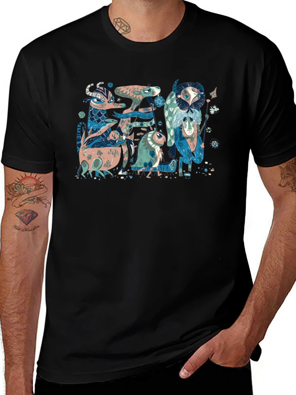 Fantasy Creature Graphic Tee - Unique Design
