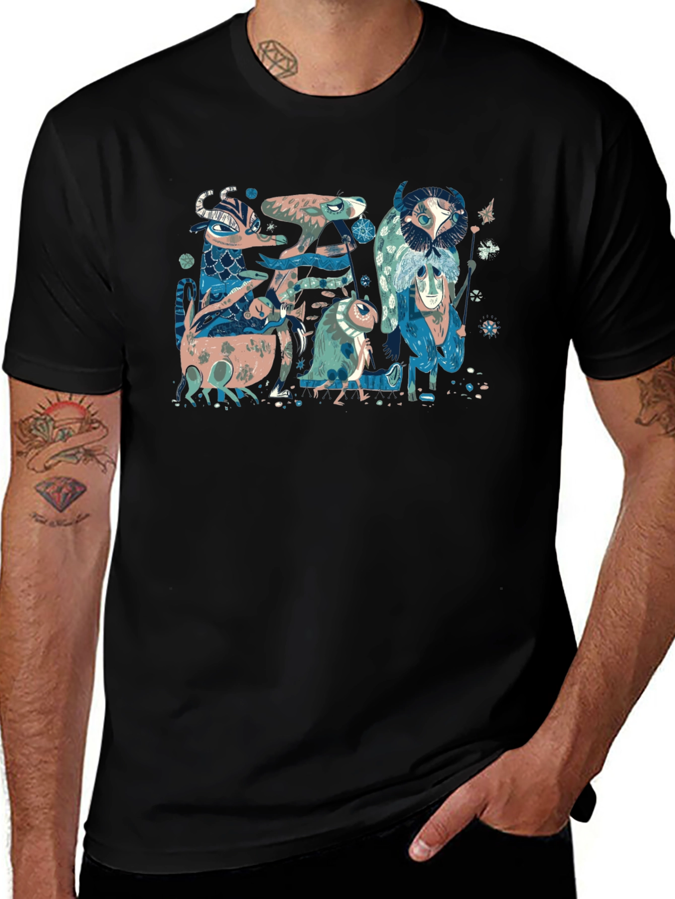 Fantasy Creature Graphic Tee - Unique Design