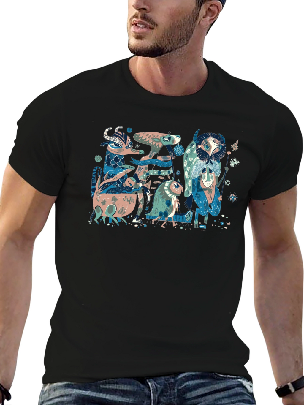 Fantasy Creature Graphic Tee - Unique Design