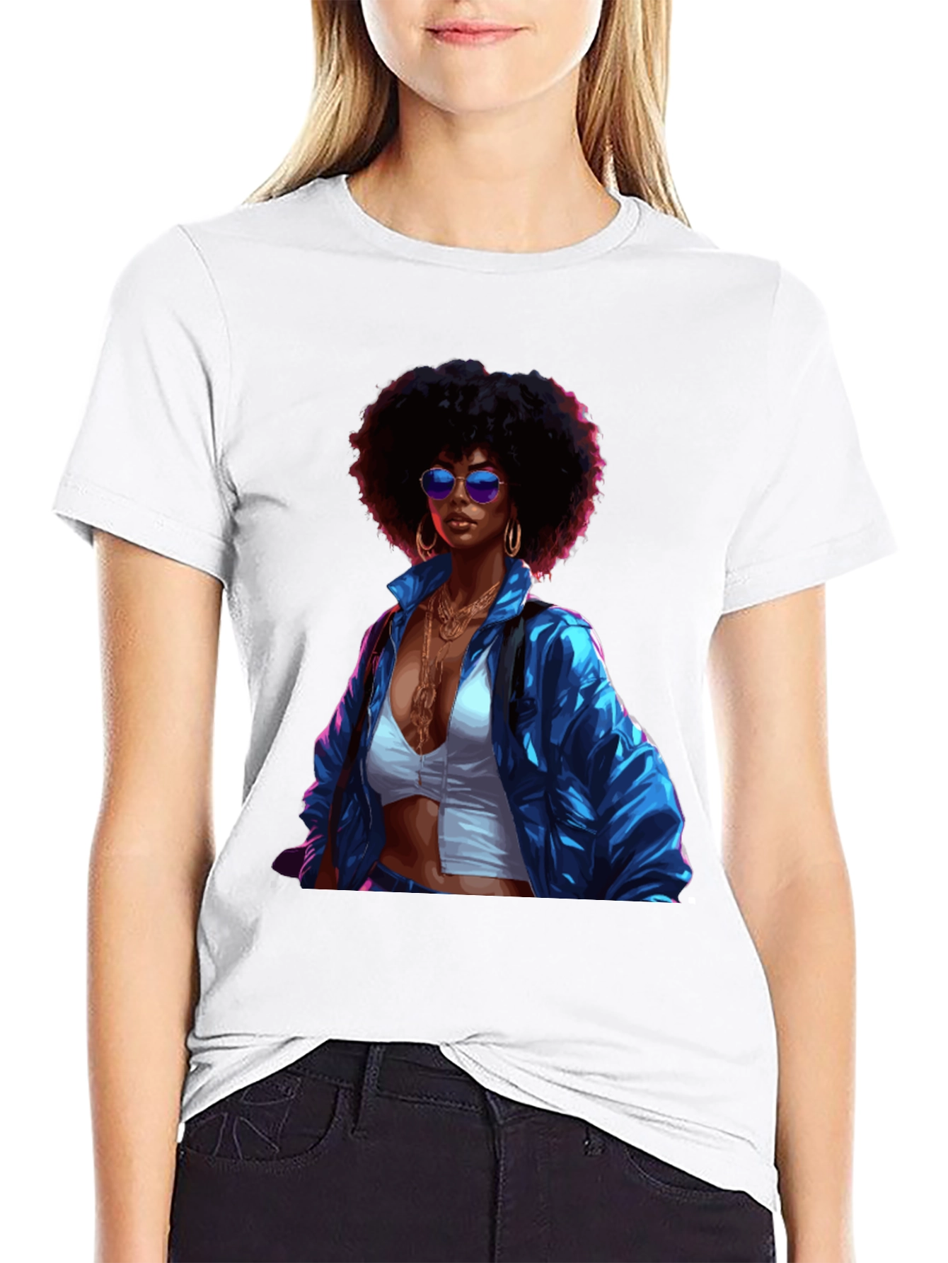 Retro Afro Queen Graphic T-Shirt