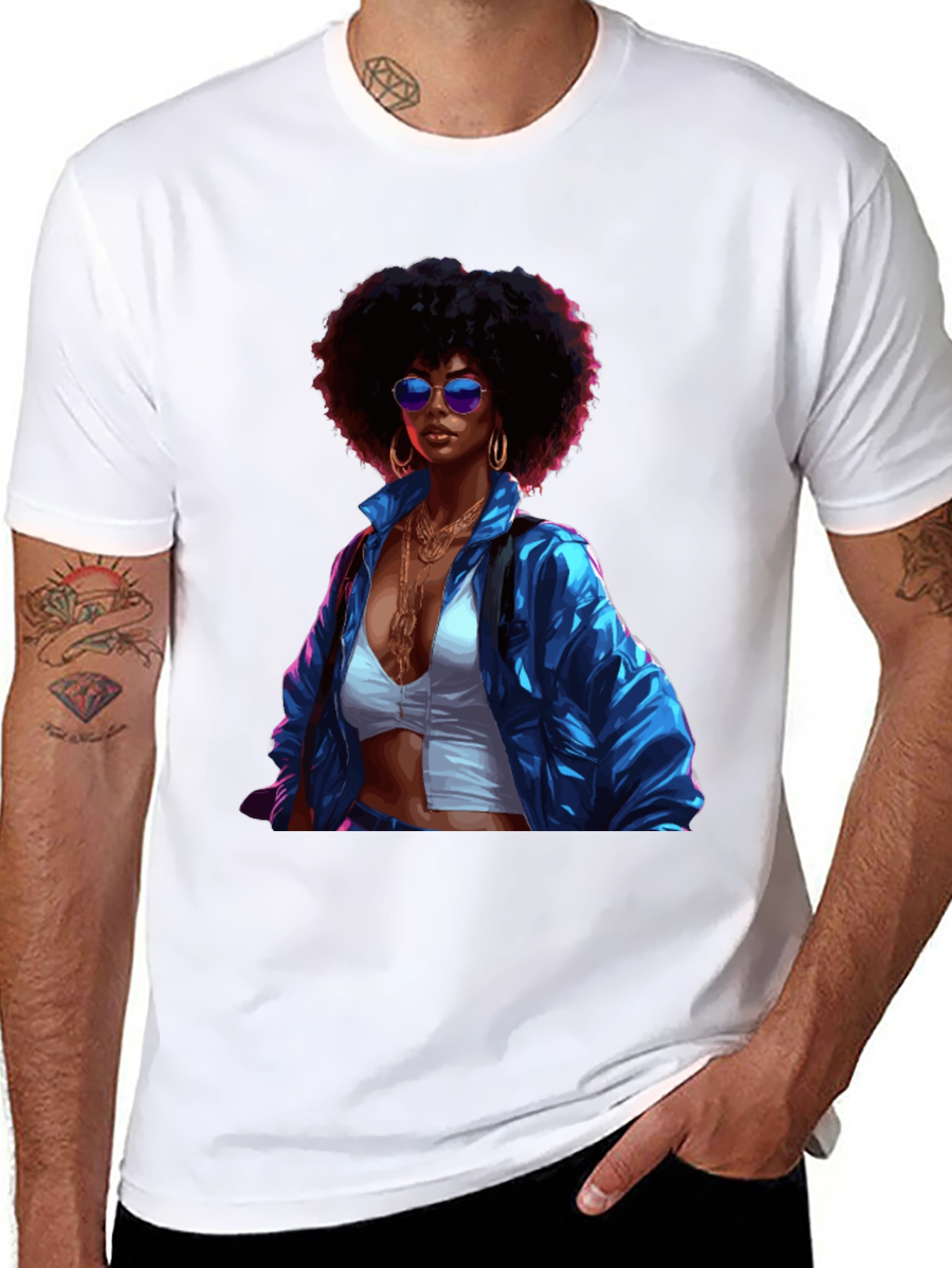 Retro Afro Queen Graphic T-Shirt