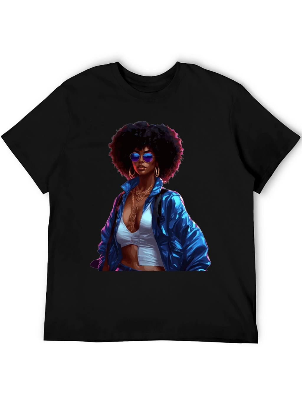 Retro Afro Queen Graphic T-Shirt