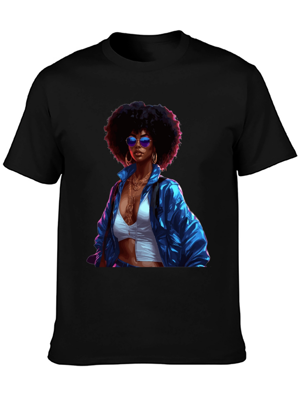 Retro Afro Queen Graphic T-Shirt