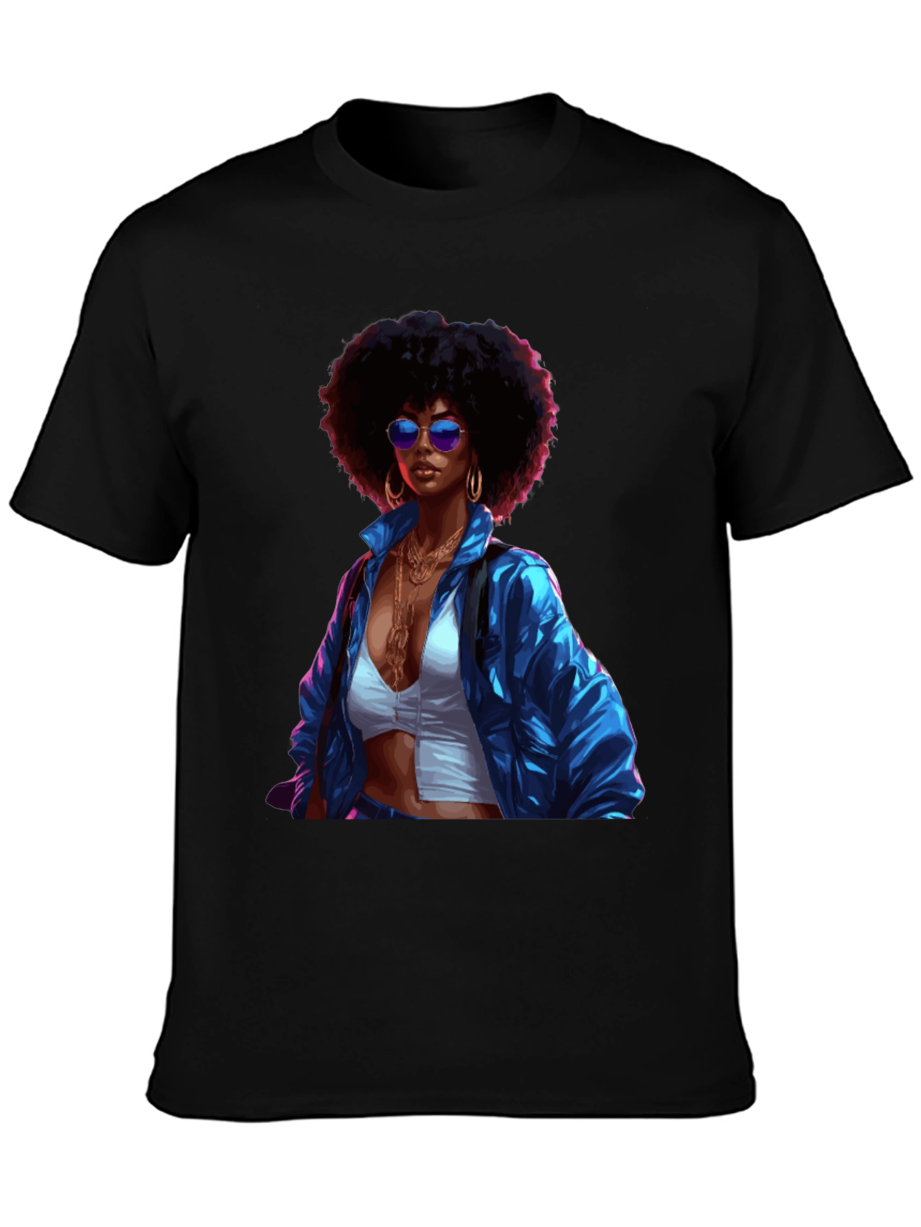 Retro Afro Queen Graphic T-Shirt