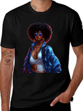 Retro Afro Queen Graphic T-Shirt