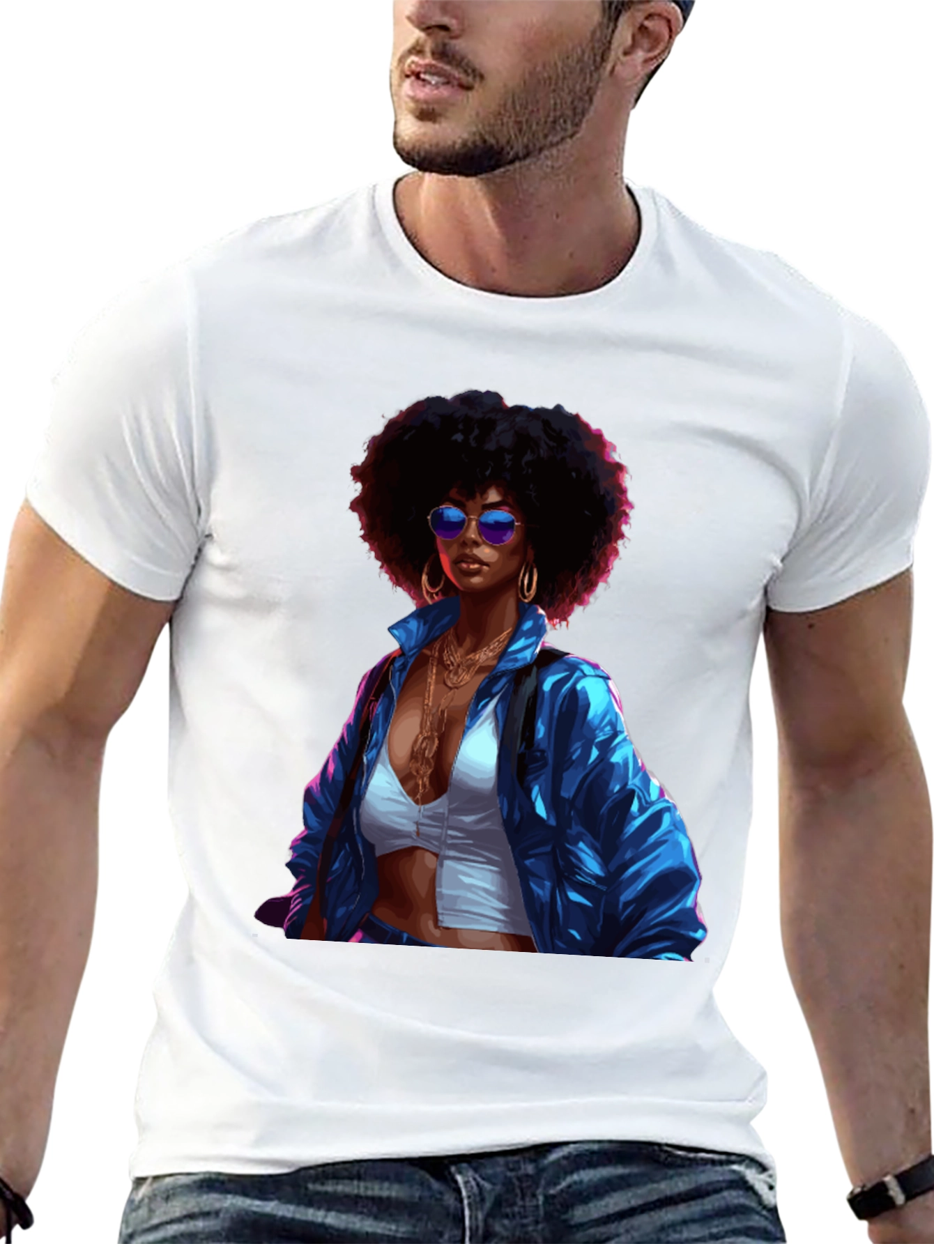 Retro Afro Queen Graphic T-Shirt