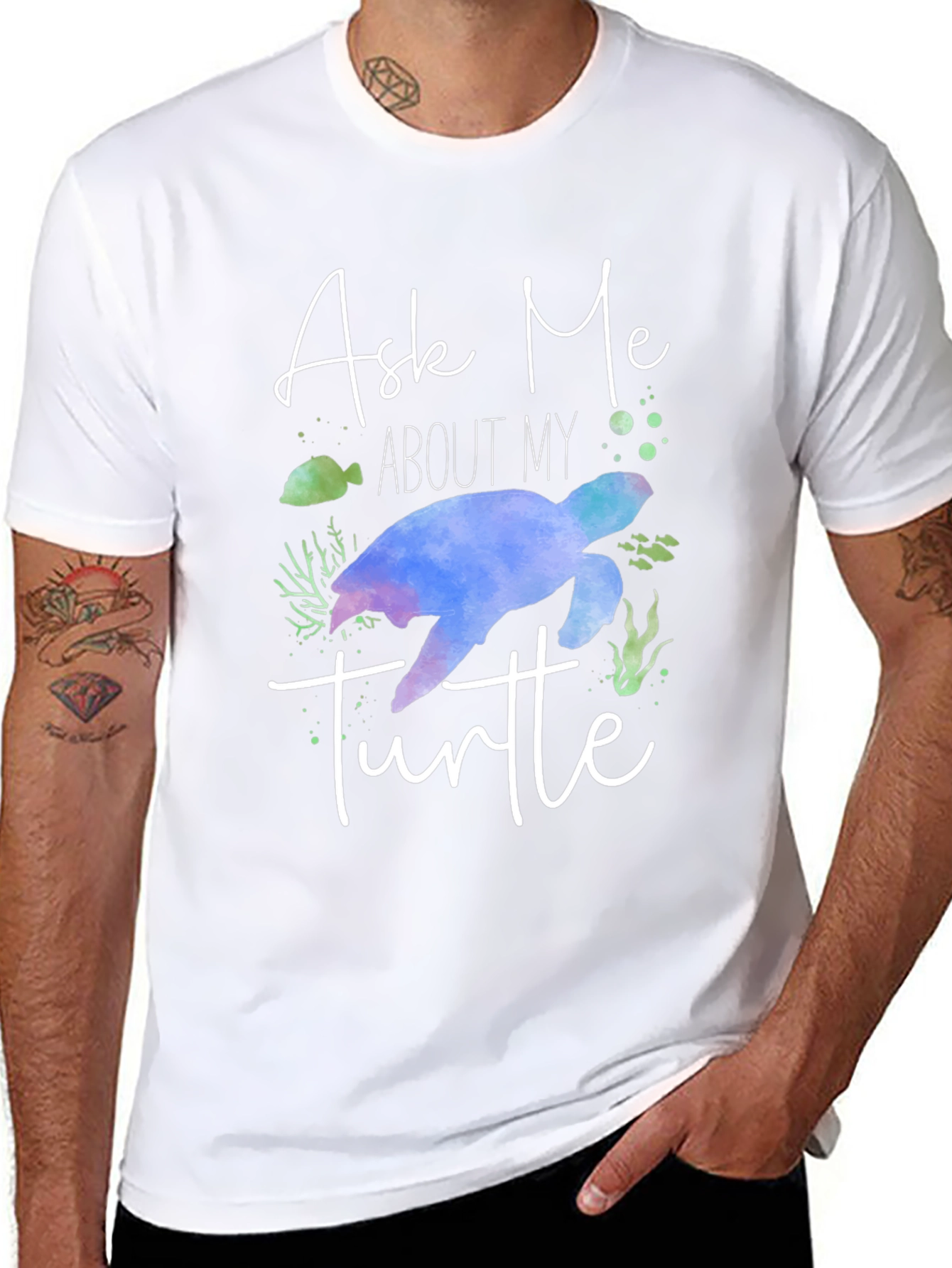 Ask Me About My Turtle Graphic Tee